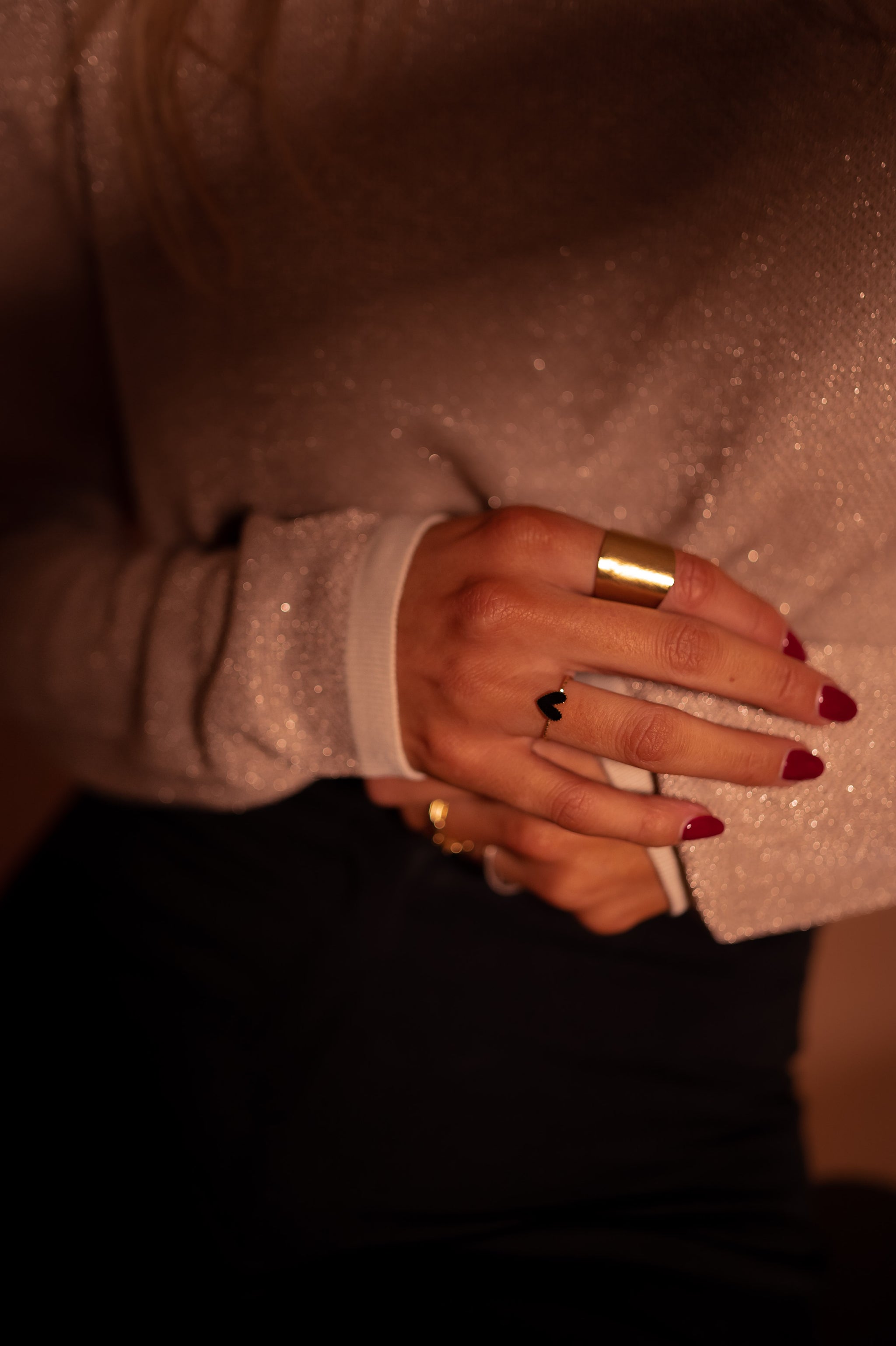 Golden and Black Daph Ring