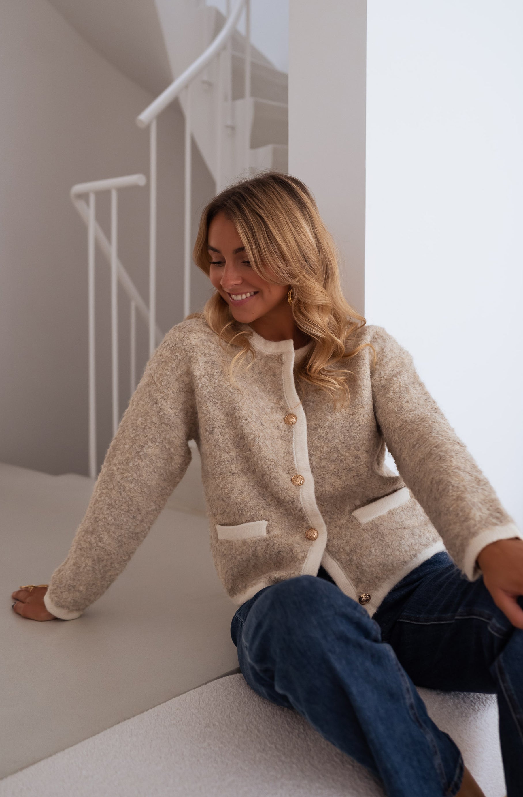 Beige Chlo Cardigan