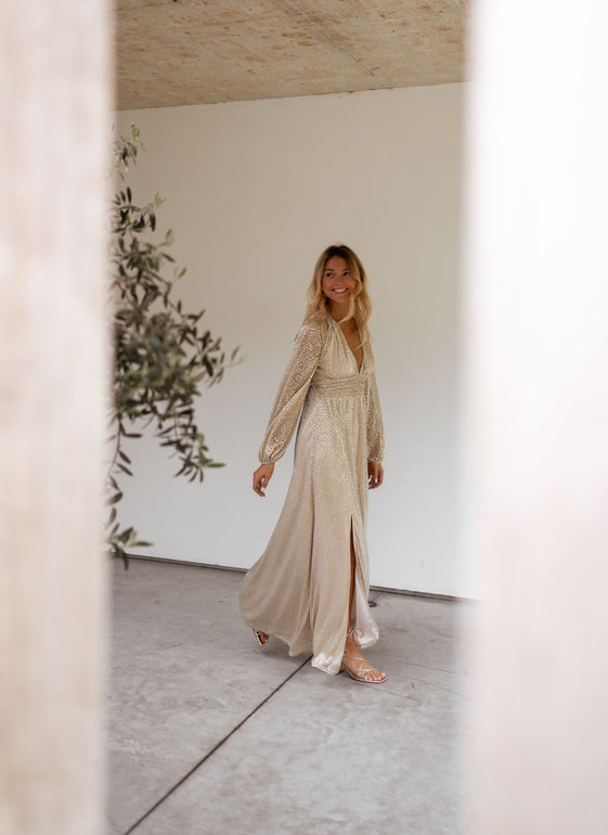 Golden Imane Maxi Dress