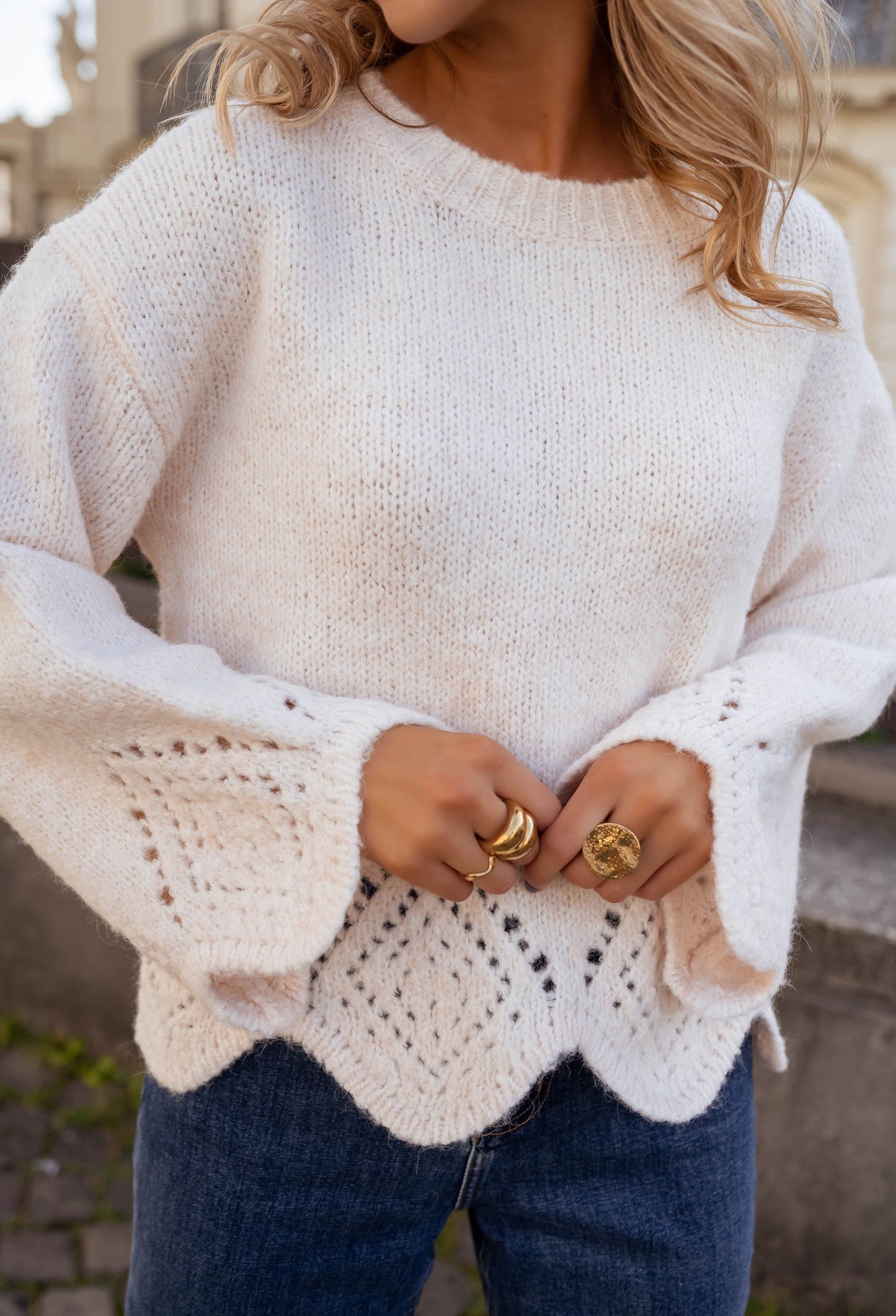 Beige Karl Sweater