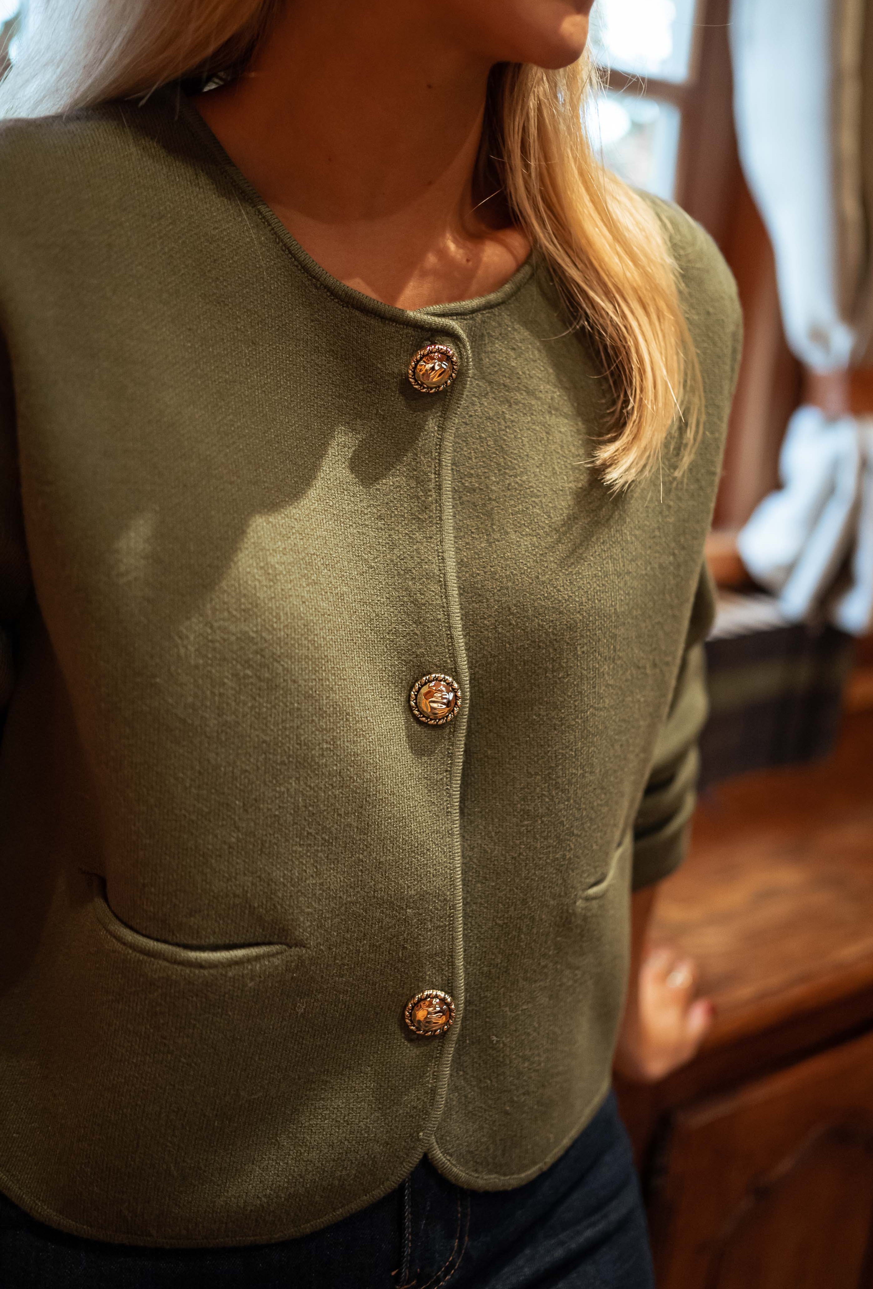 Khaki Siana Cardigan