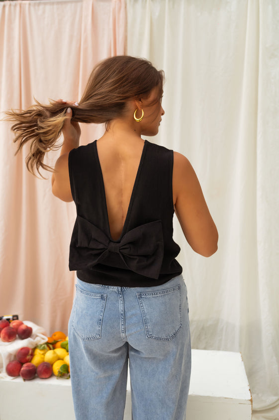 Black Josephine Top