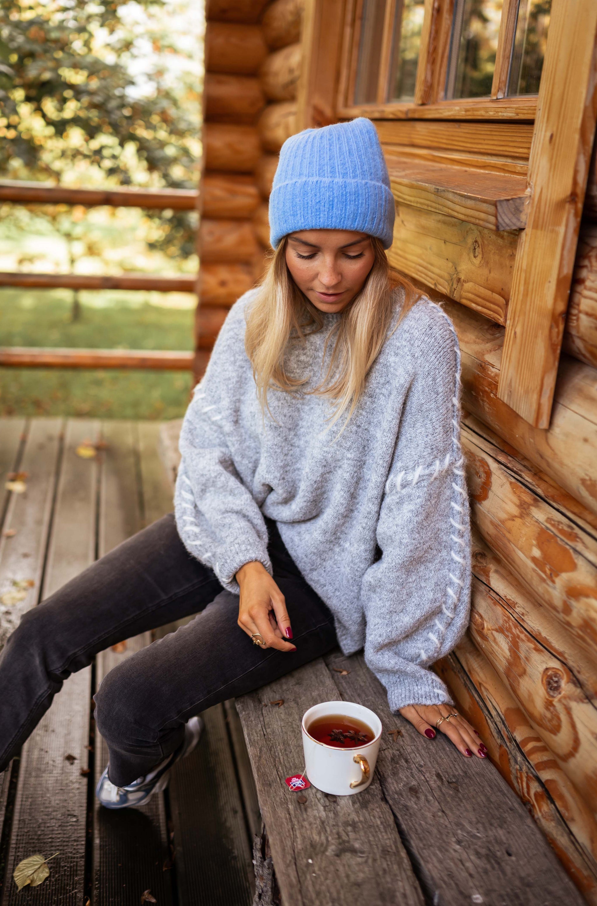 Grey Leo Sweater