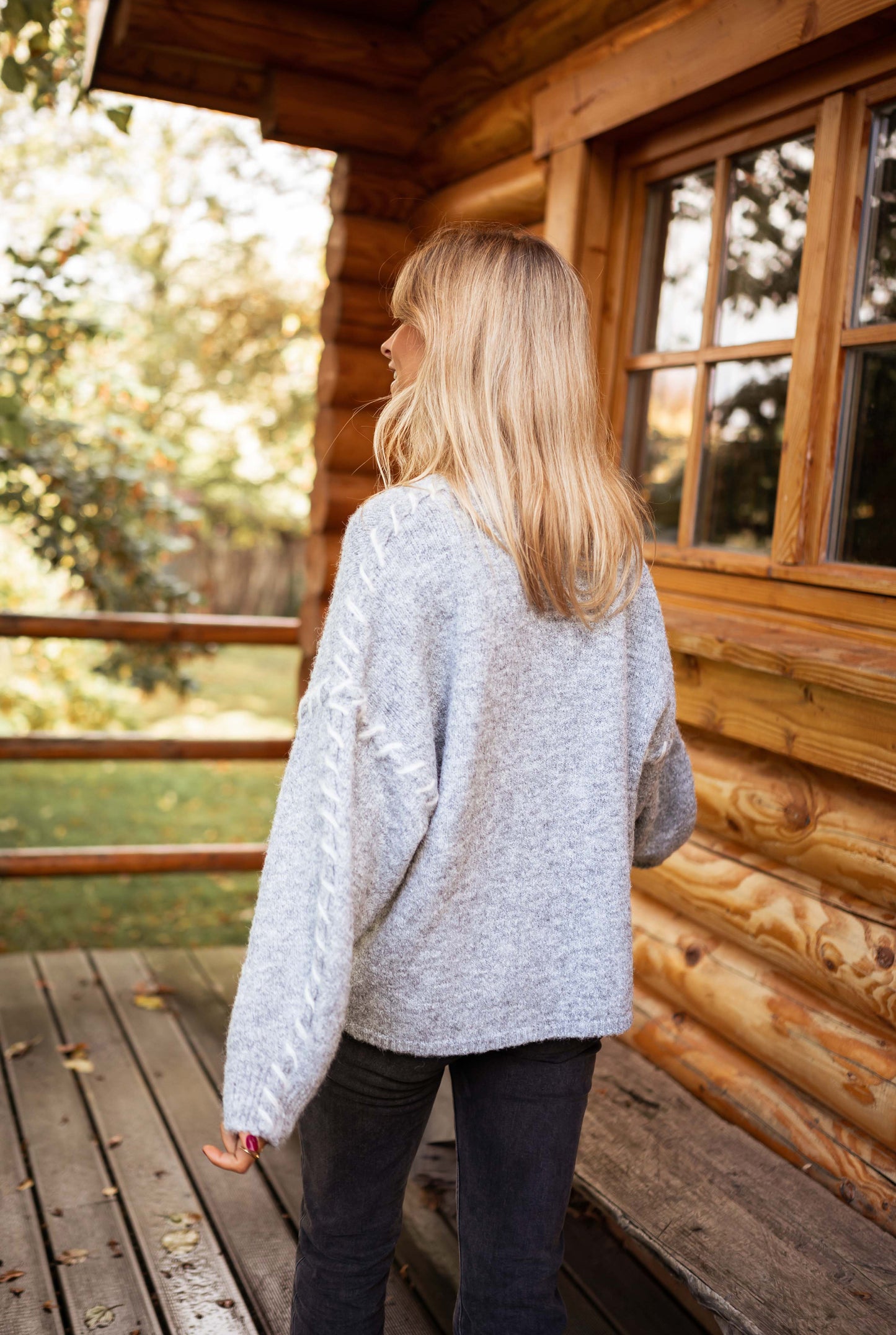 Grey Leo Sweater