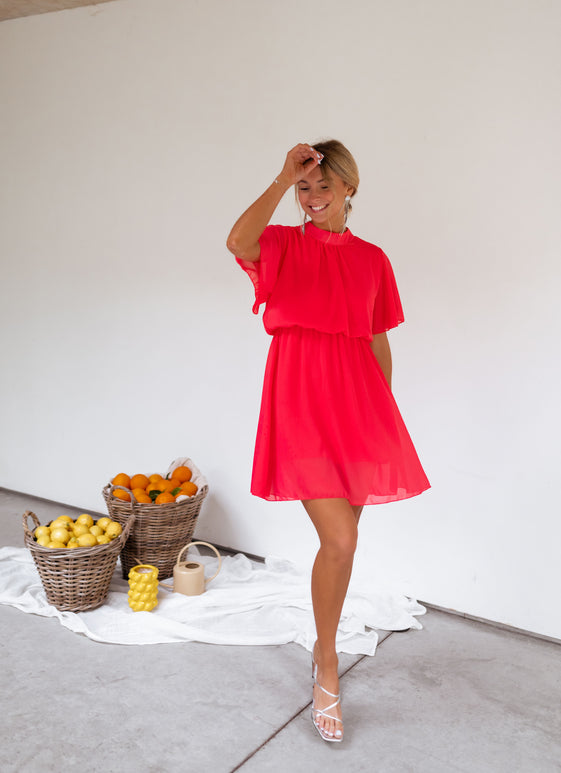 Raspberry Amandine Dress