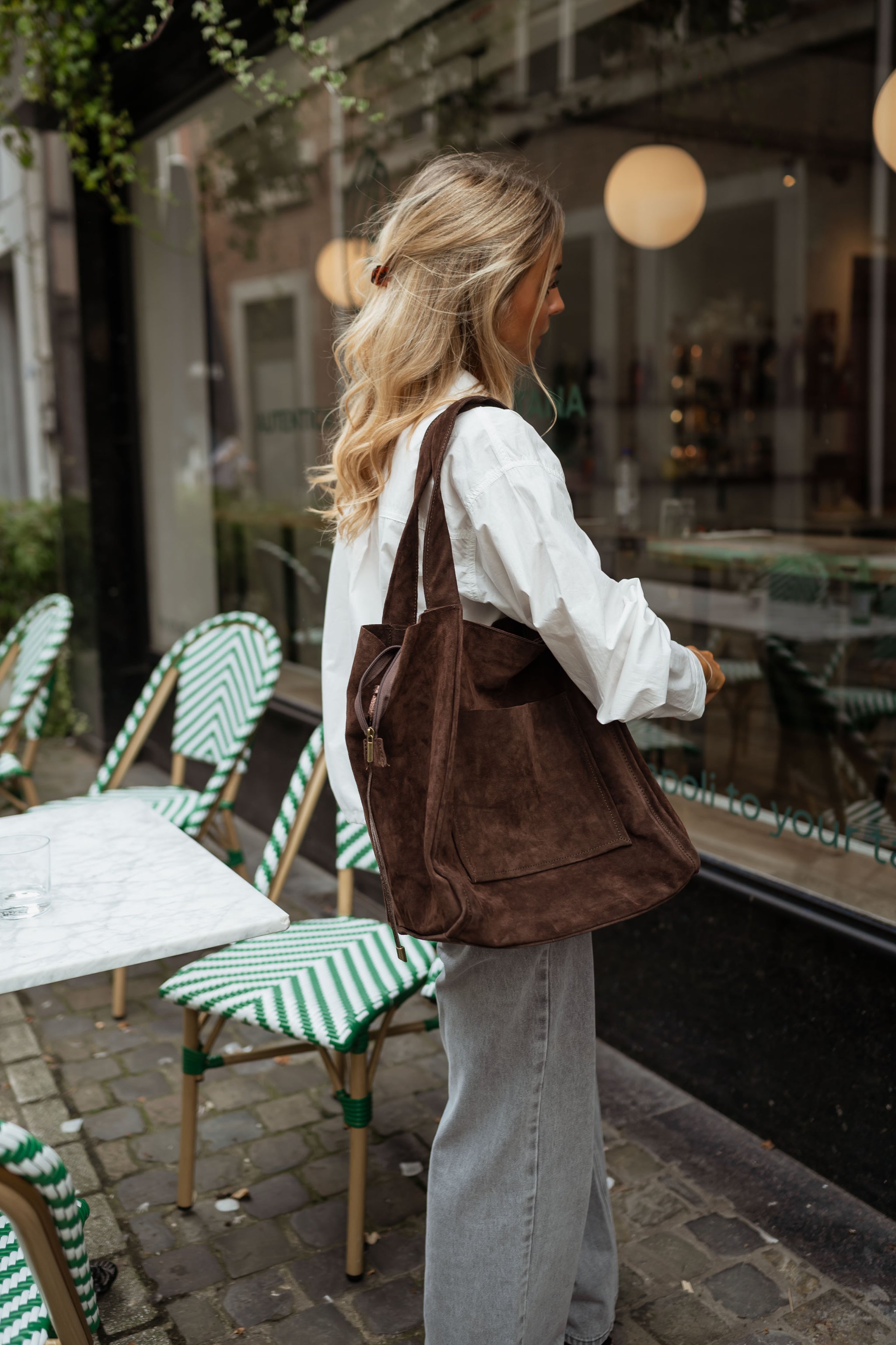 Brown Suede Pascal Bag – Easy Clothes North America