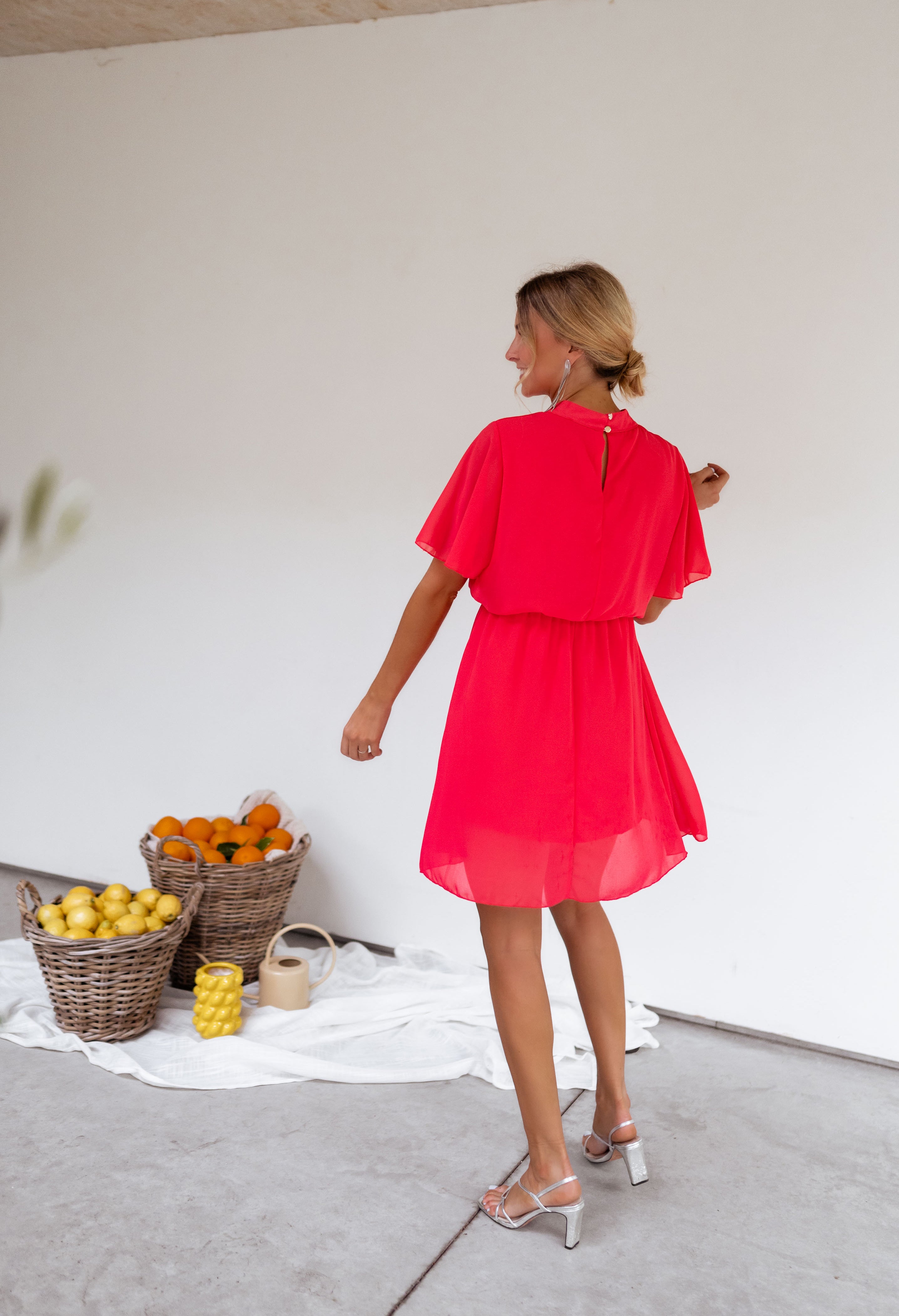 Raspberry Amandine Dress