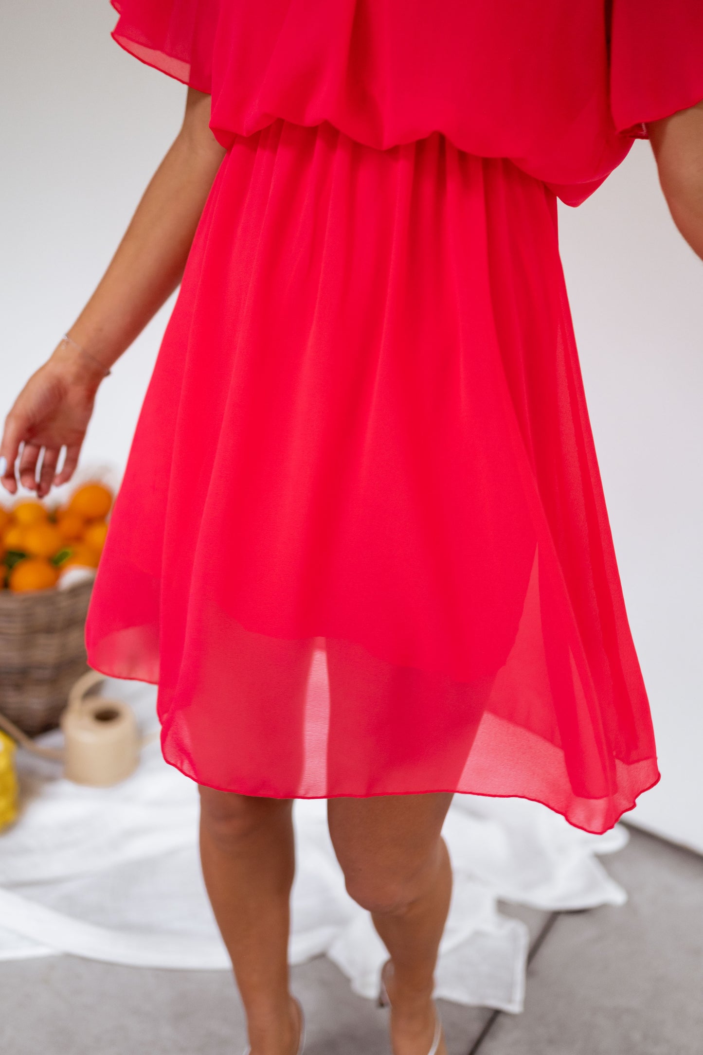 Raspberry Amandine Dress