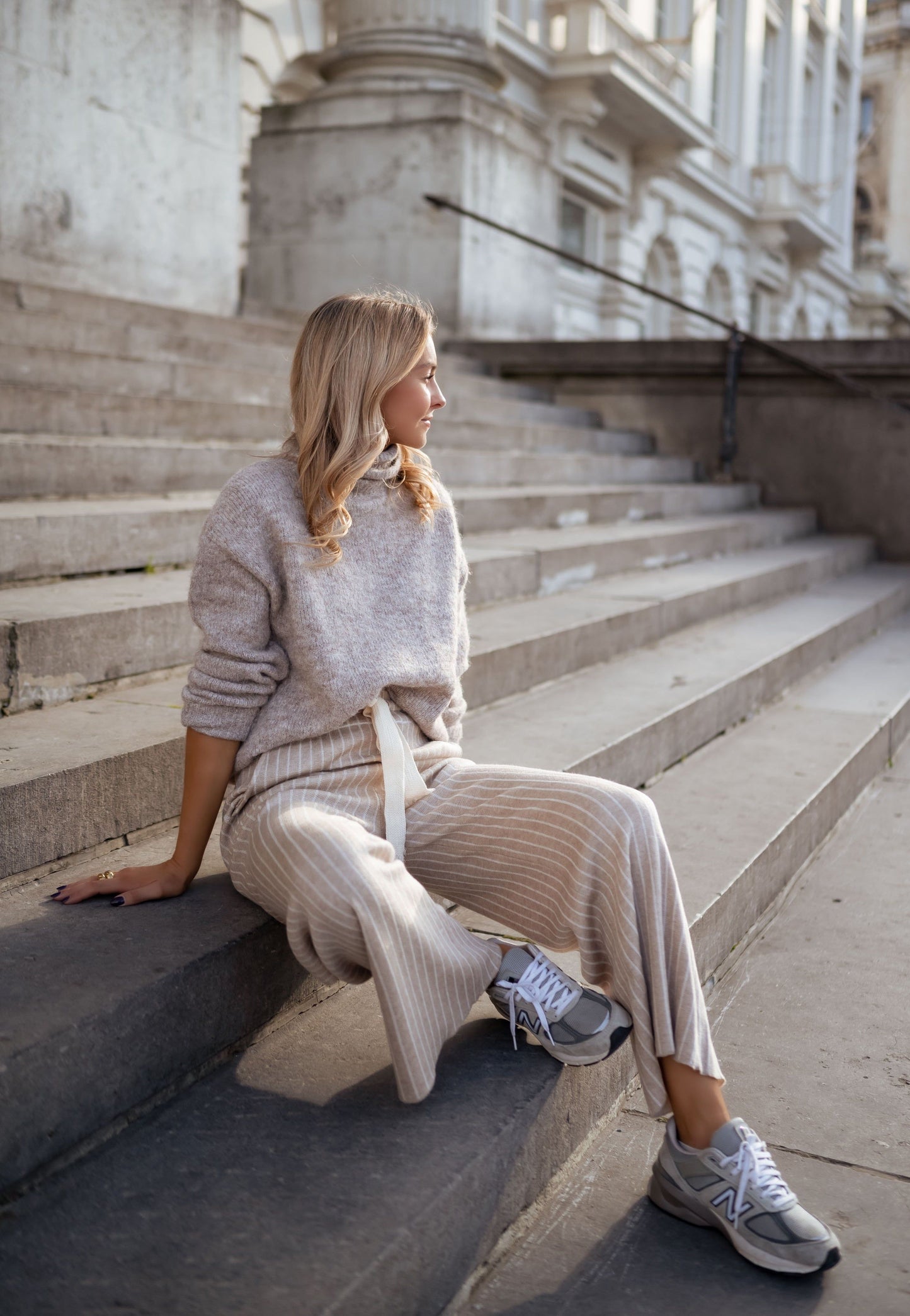 Beige Lena Sweat Pants