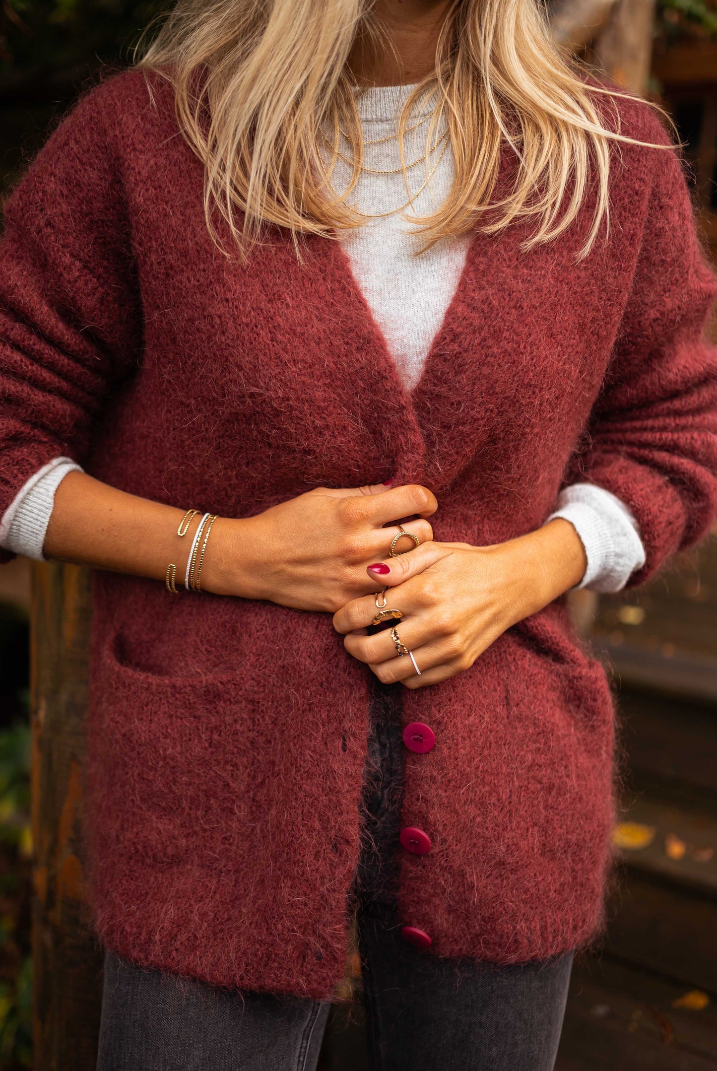 Burgundy Gabriel Cardigan