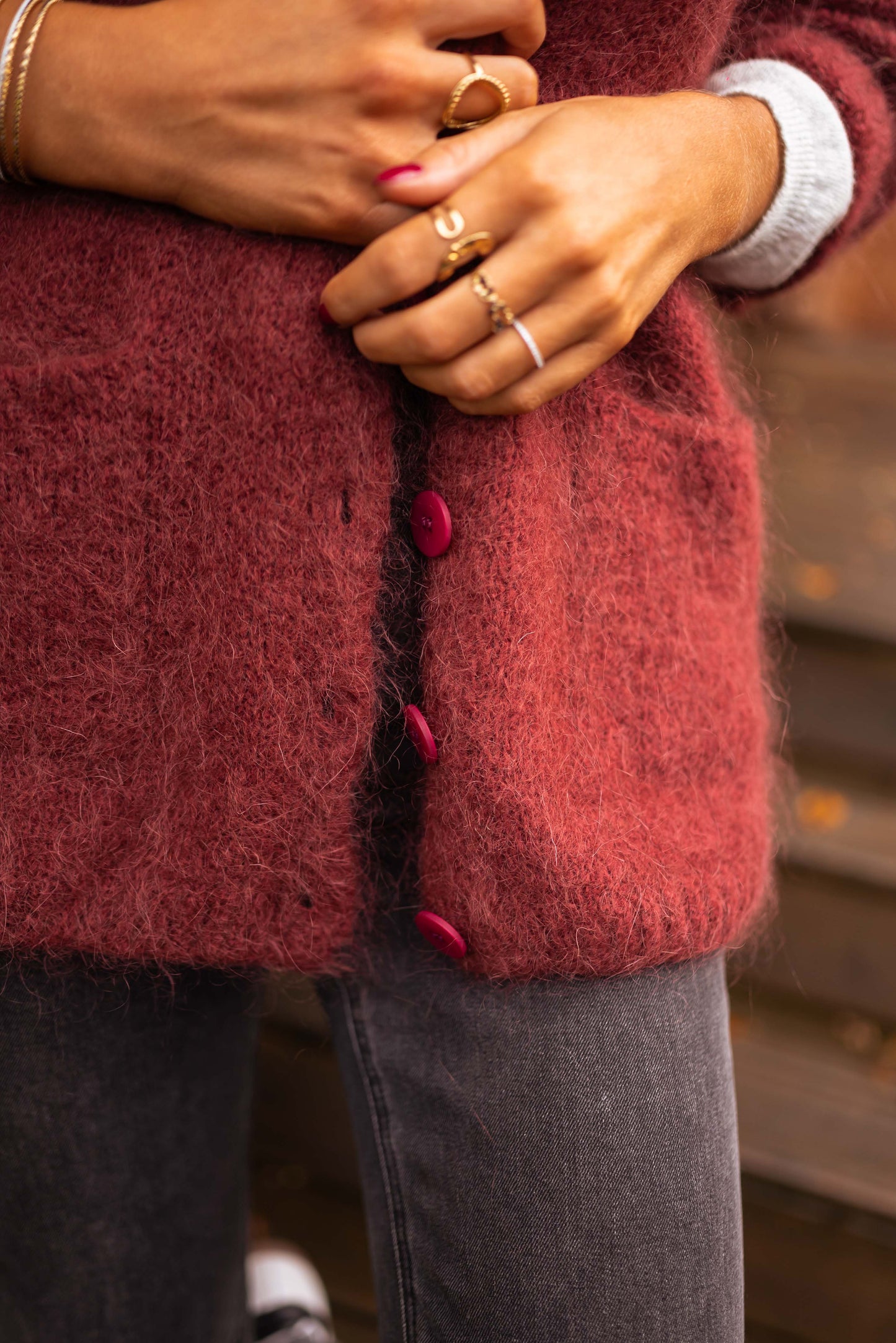 Burgundy Gabriel Cardigan