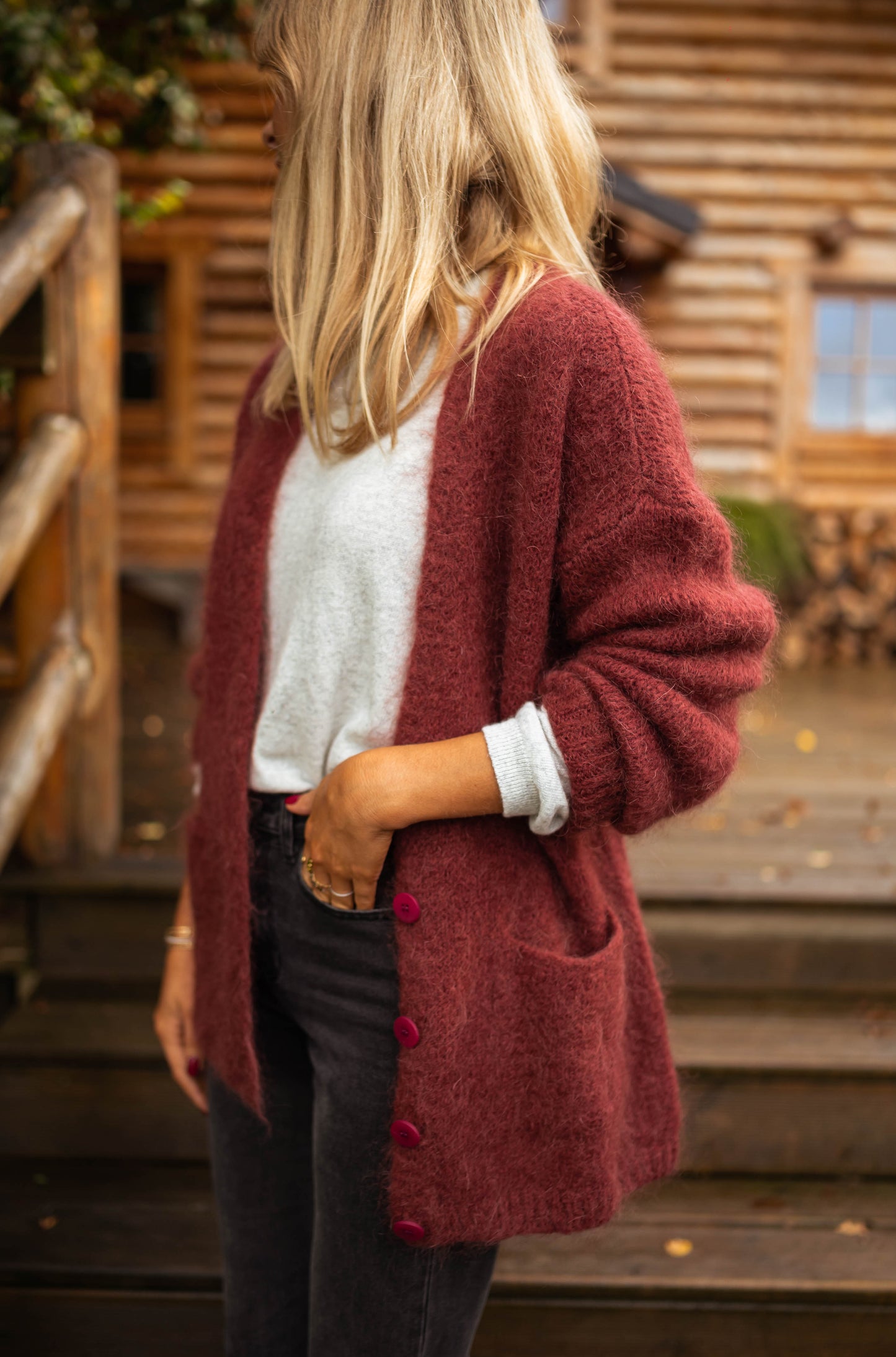 Burgundy Gabriel Cardigan