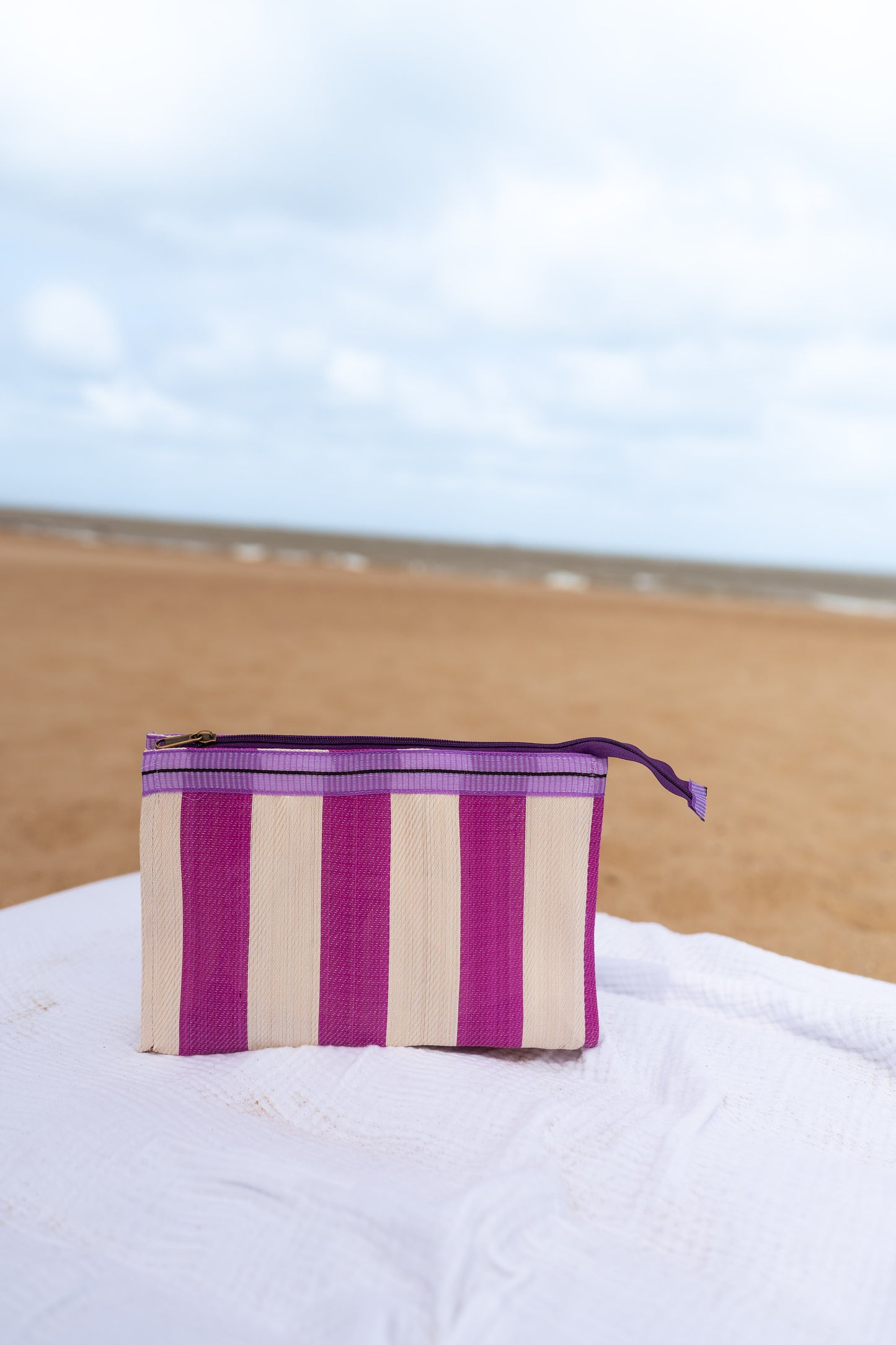 Pink Striped Taylor Pouch