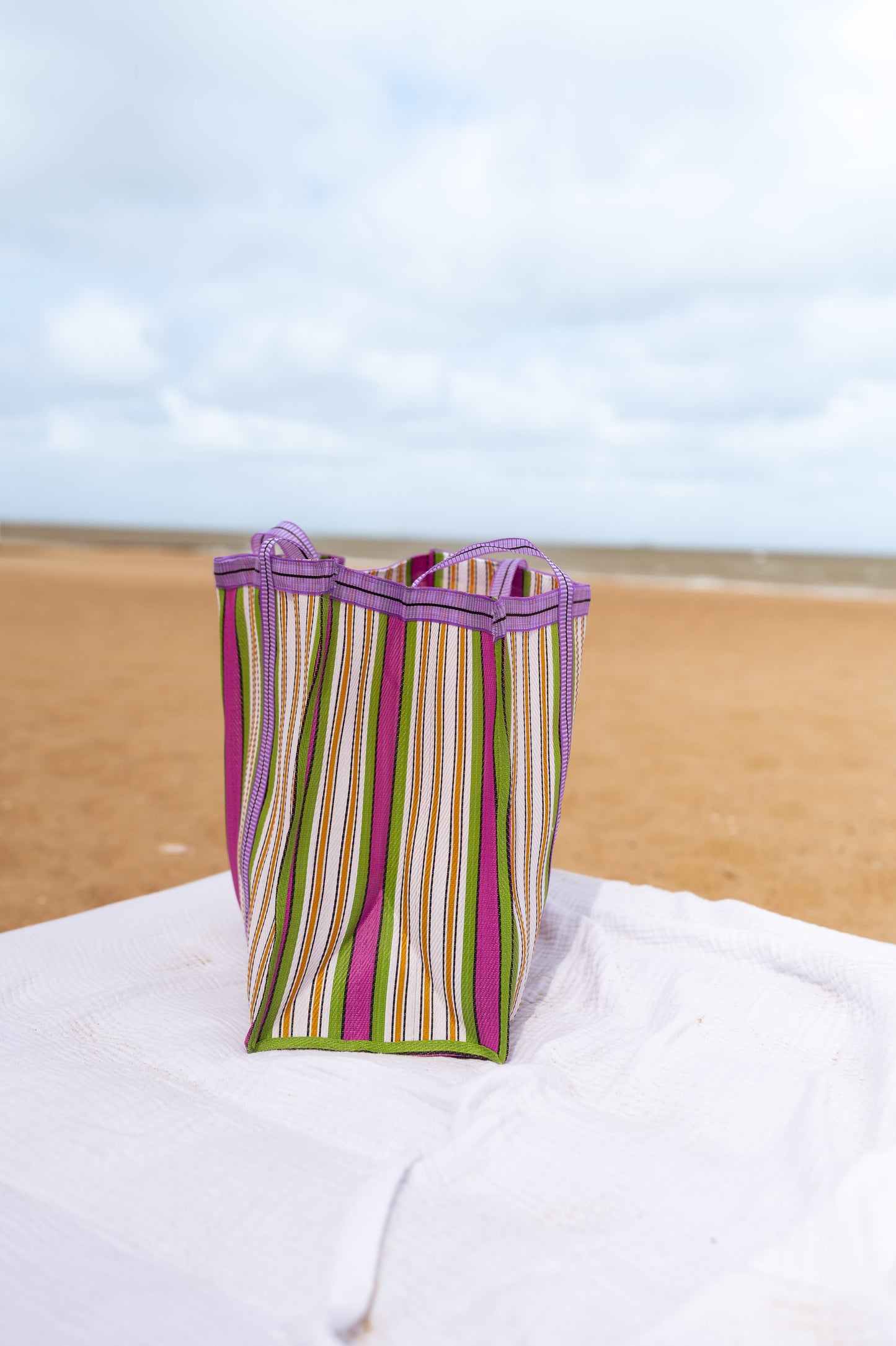 Green Striped Sevana Handbag