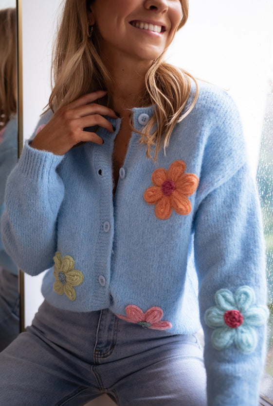 Blue Floral Charlise Cardigan