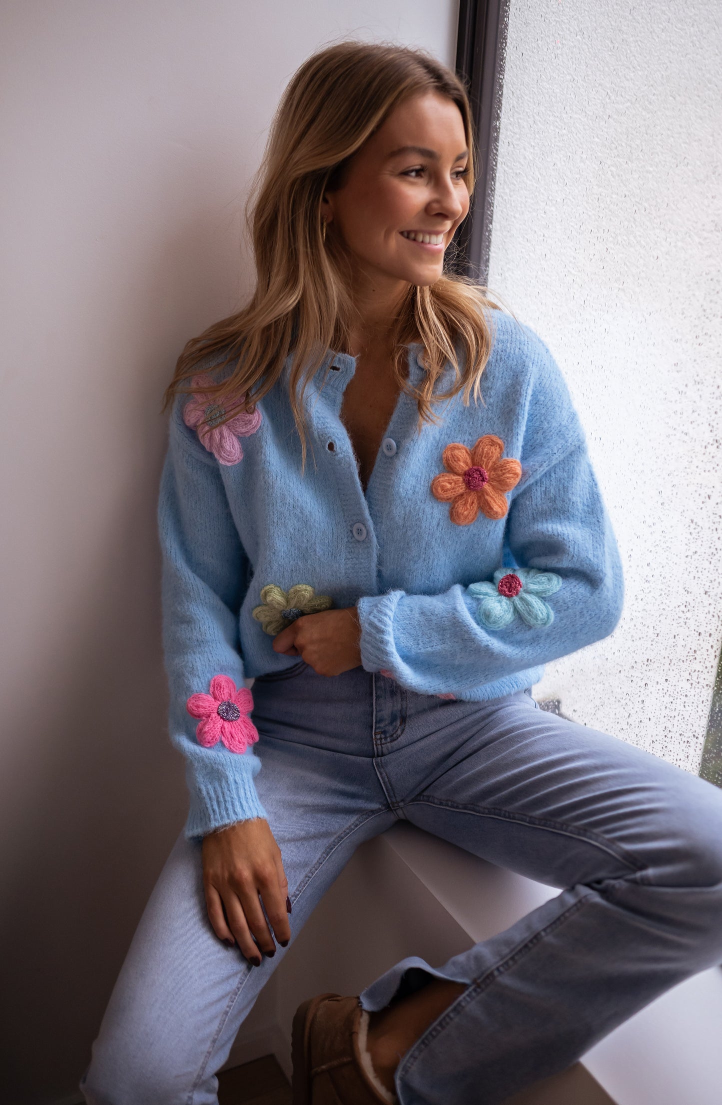 Blue Floral Charlise Cardigan