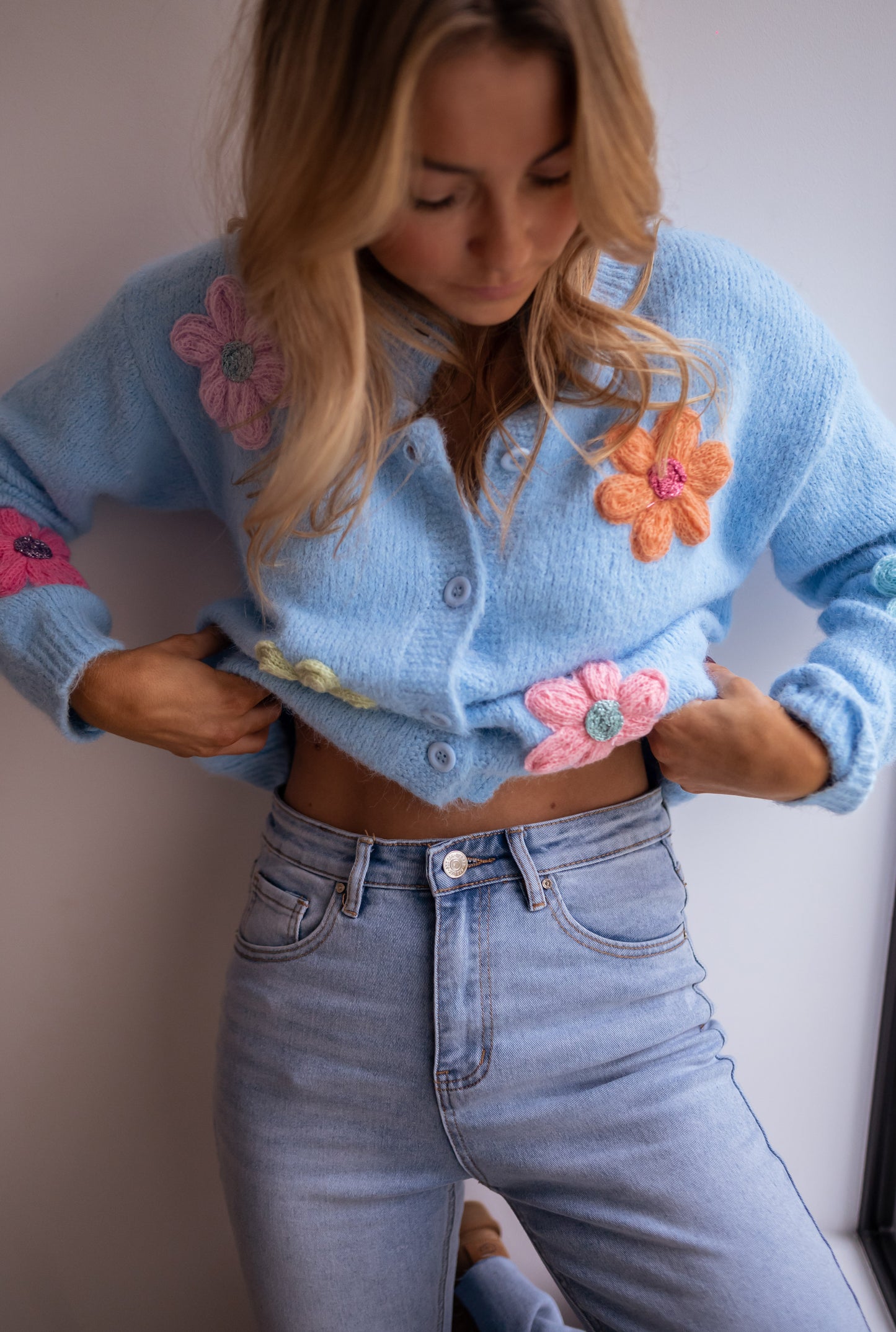 Blue Floral Charlise Cardigan