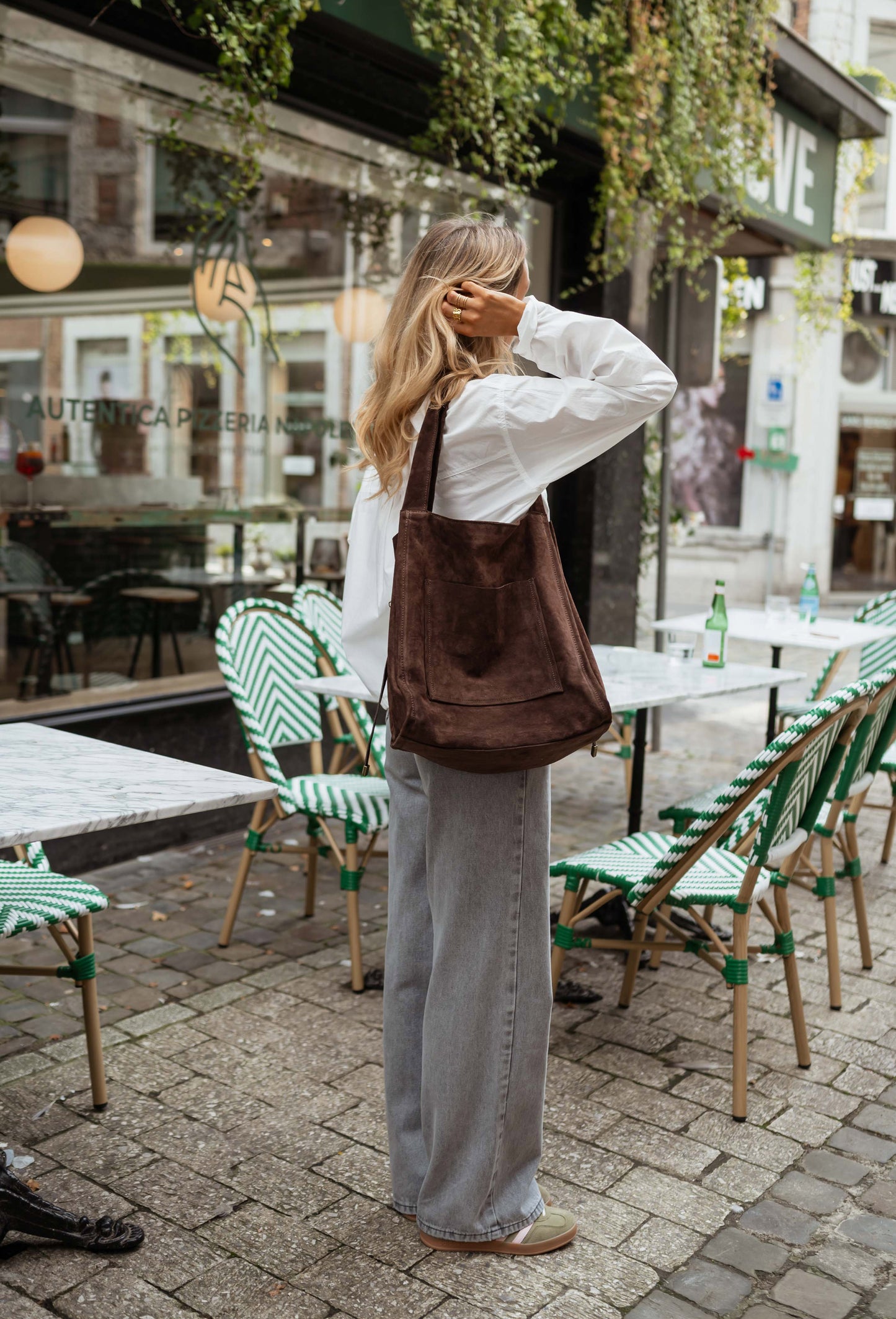 Brown Suede Pascal Bag