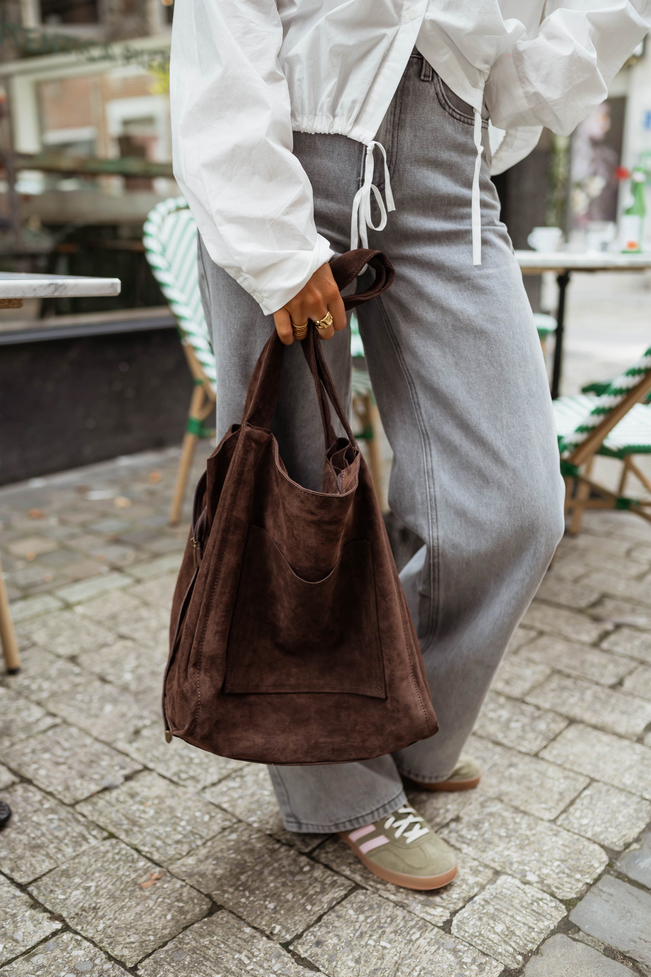 Brown Suede Pascal Bag – Easy Clothes North America