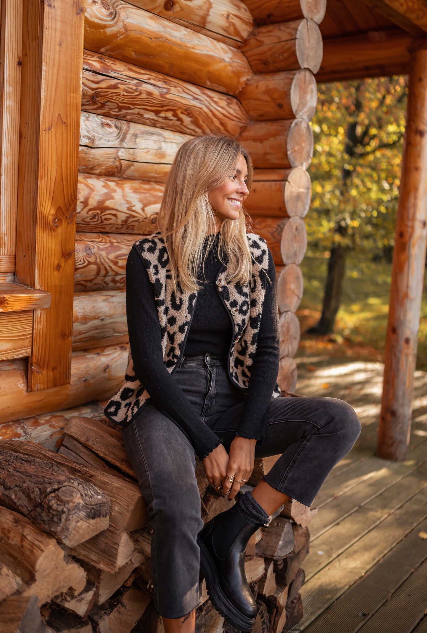 Leopard Sleeveless Abby Cardigan