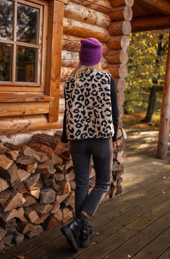 Leopard Sleeveless Abby Cardigan