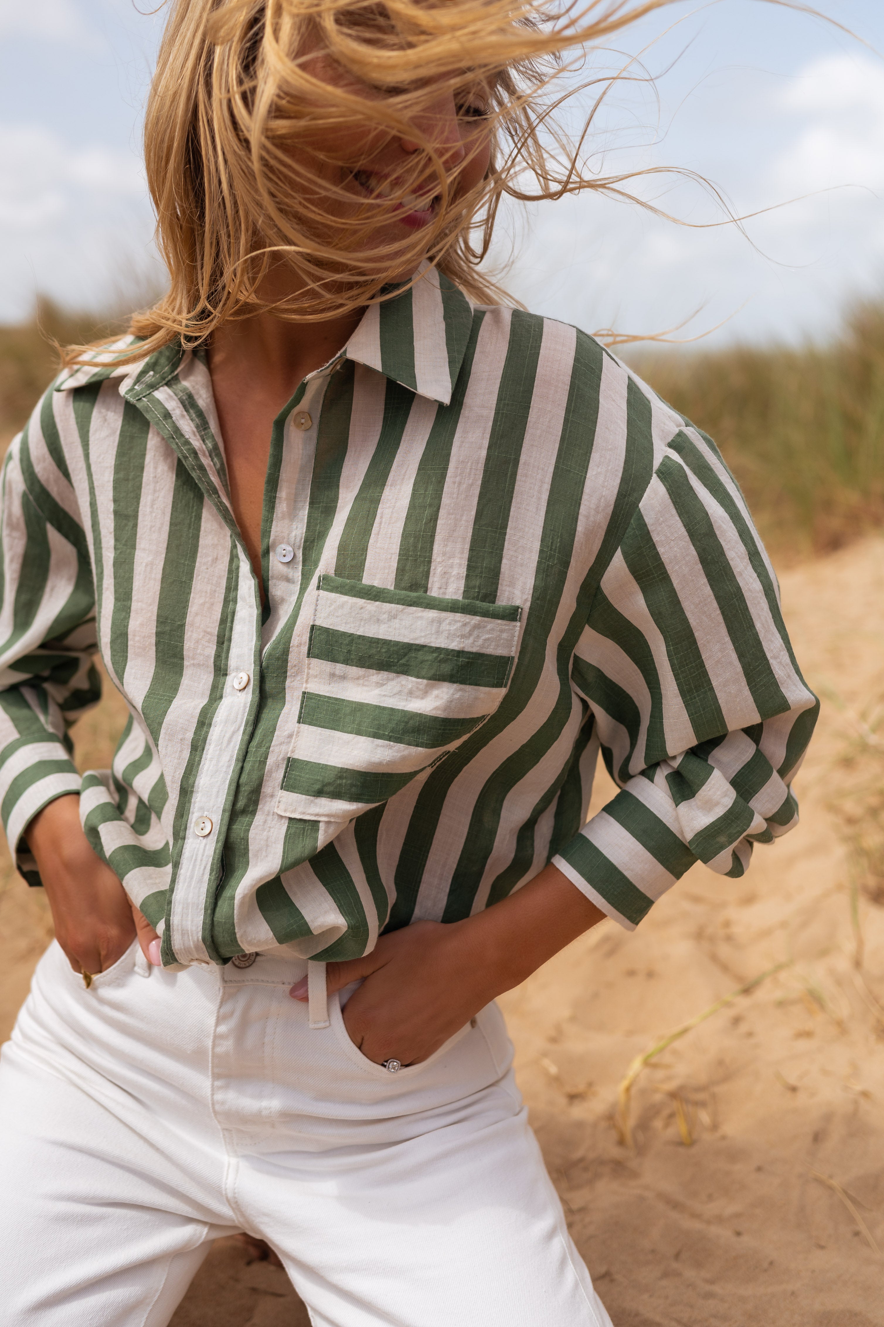 Benza shirt with lines