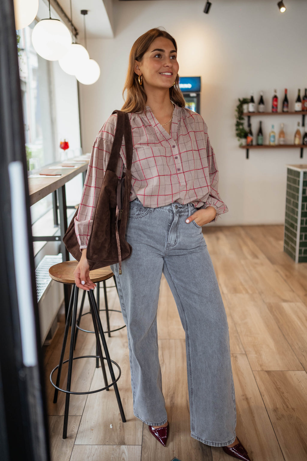 Brown Suede Pascal Bag | Easy Clothes North America
