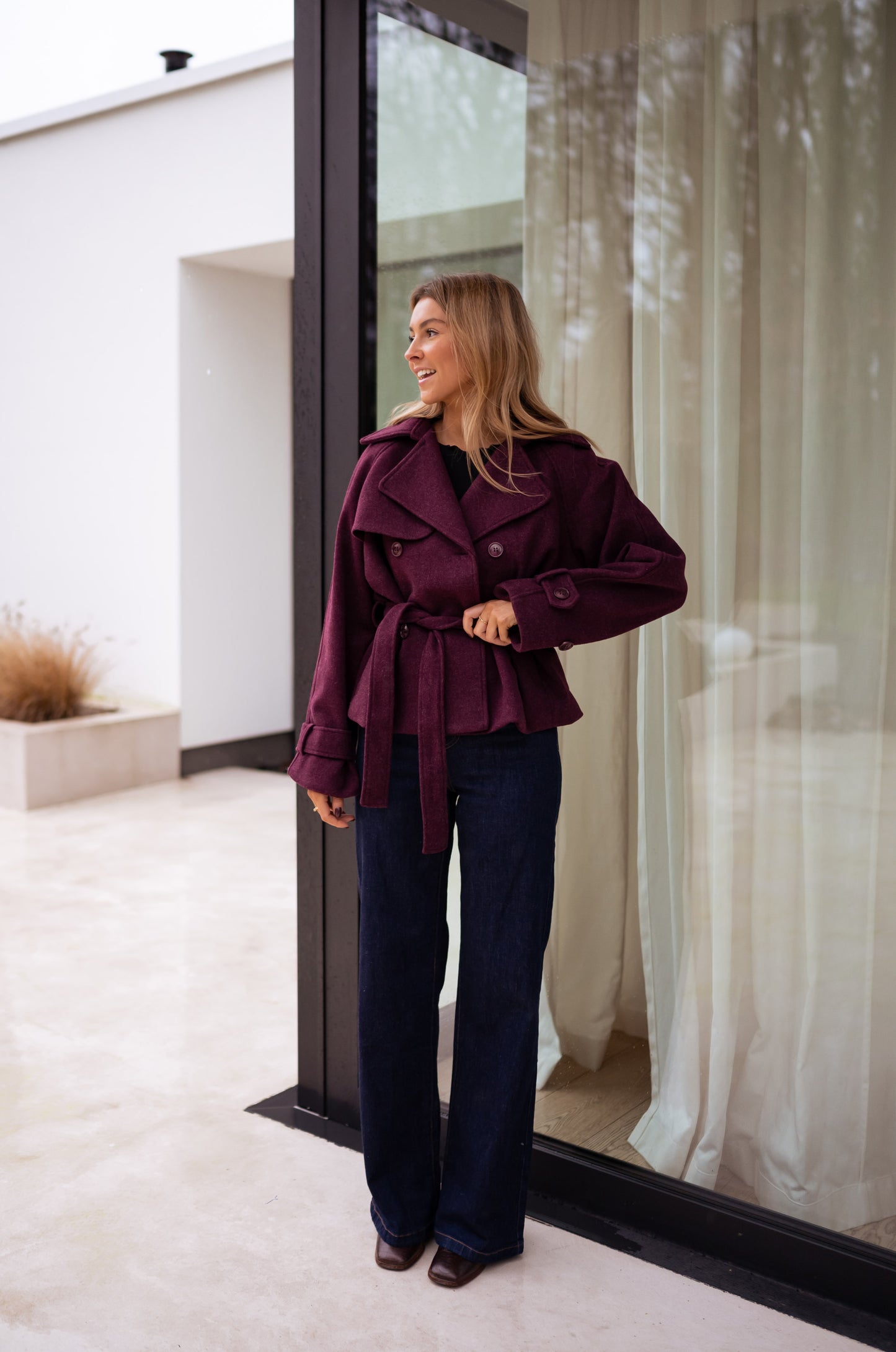 Burgundy Malvy Coat