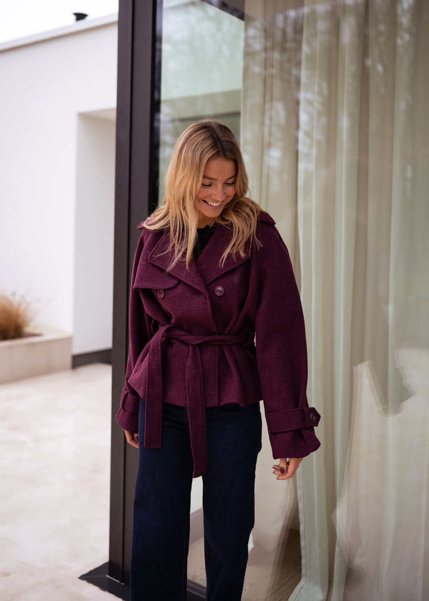 Burgundy Malvy Coat