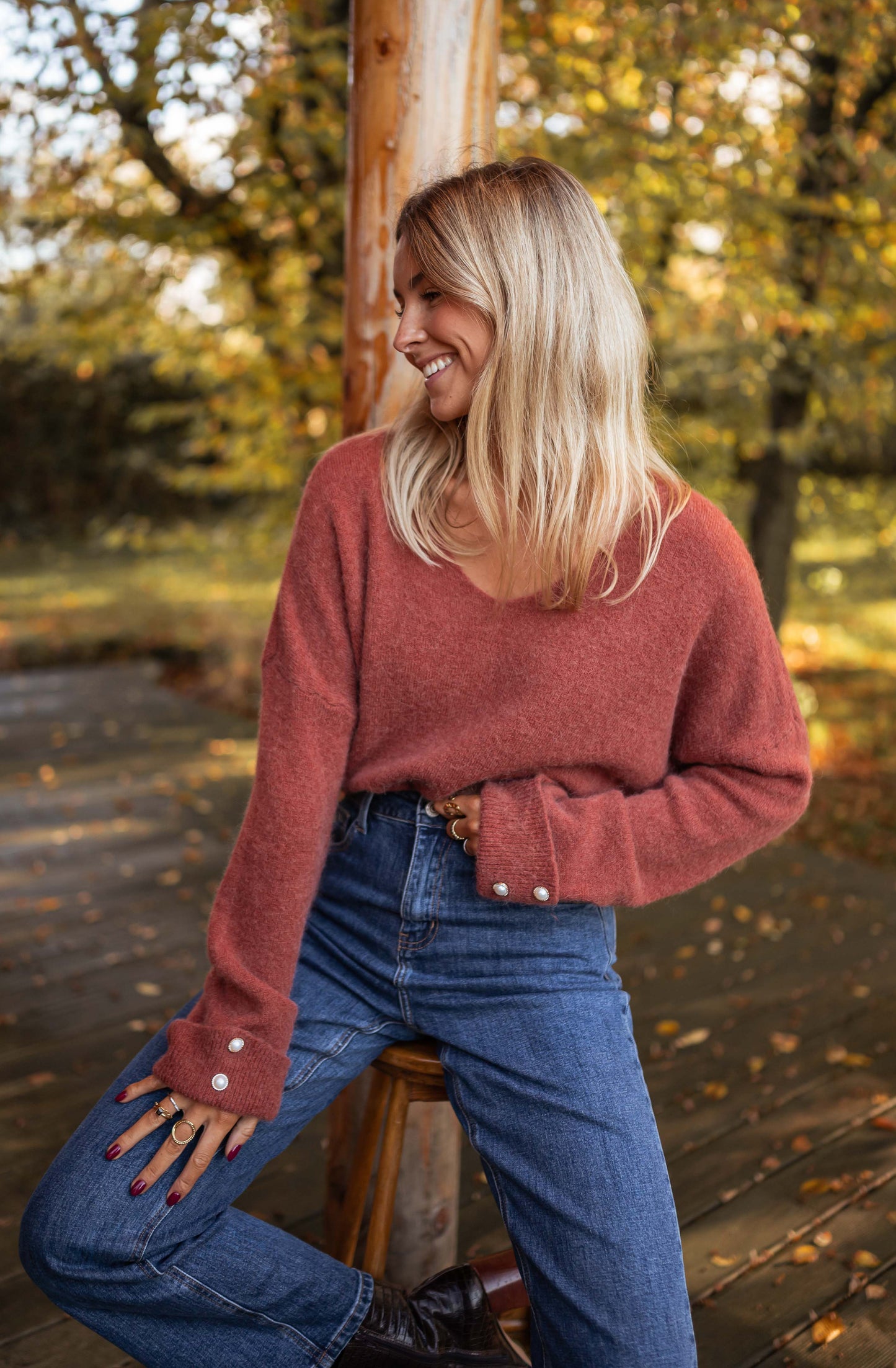 Brick Leonie Sweater