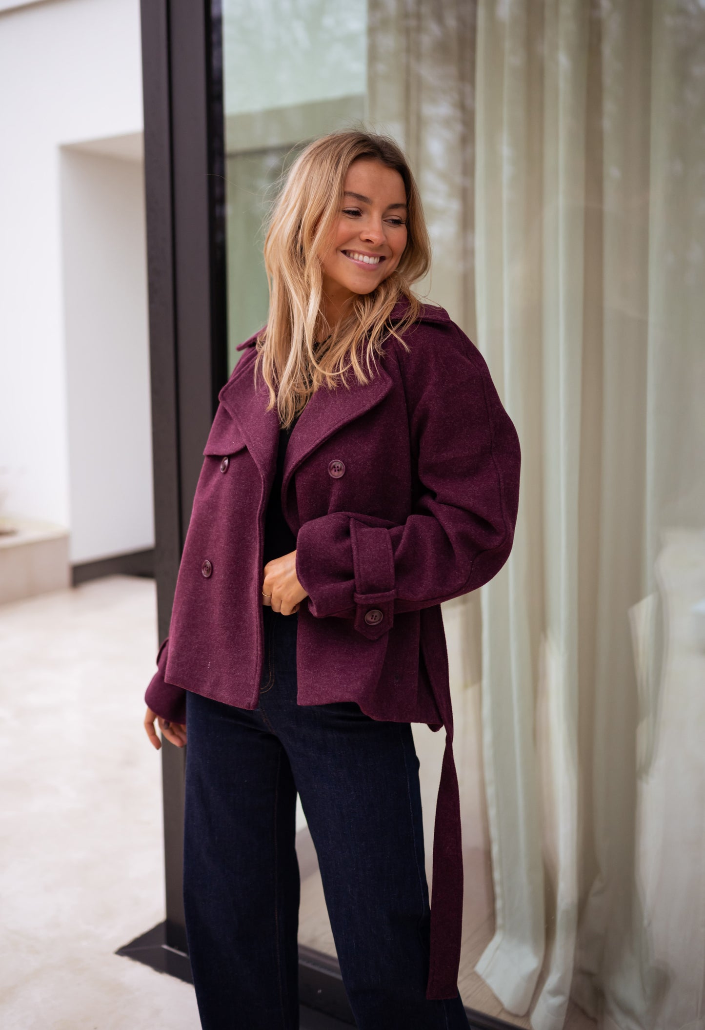 Burgundy Malvy Coat