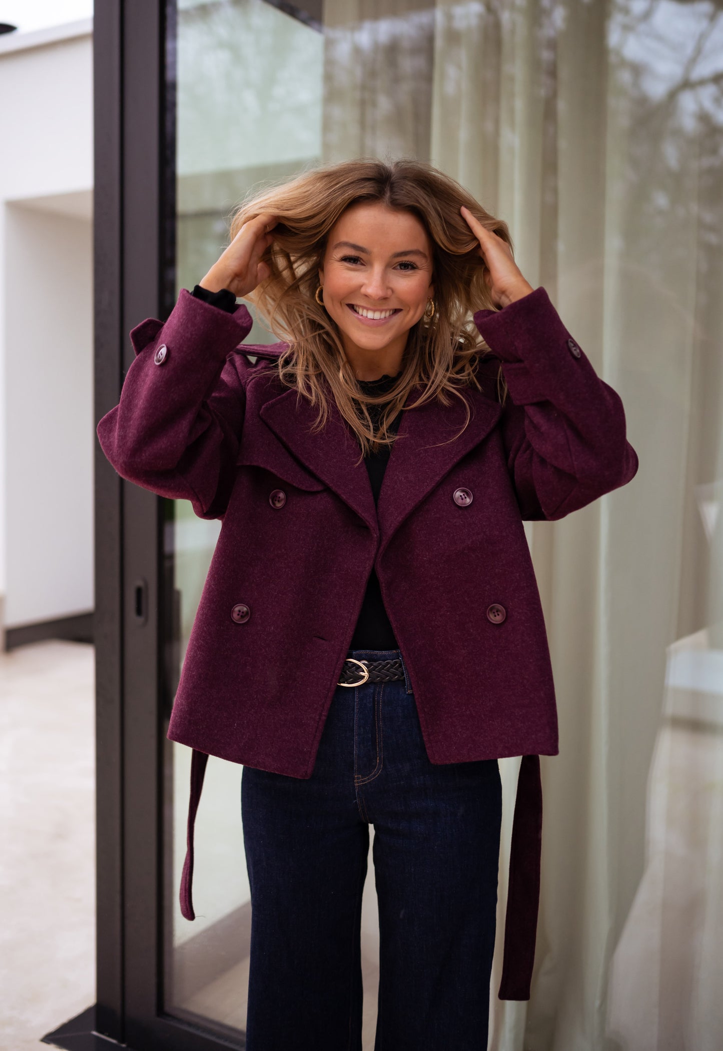 Burgundy Malvy Coat