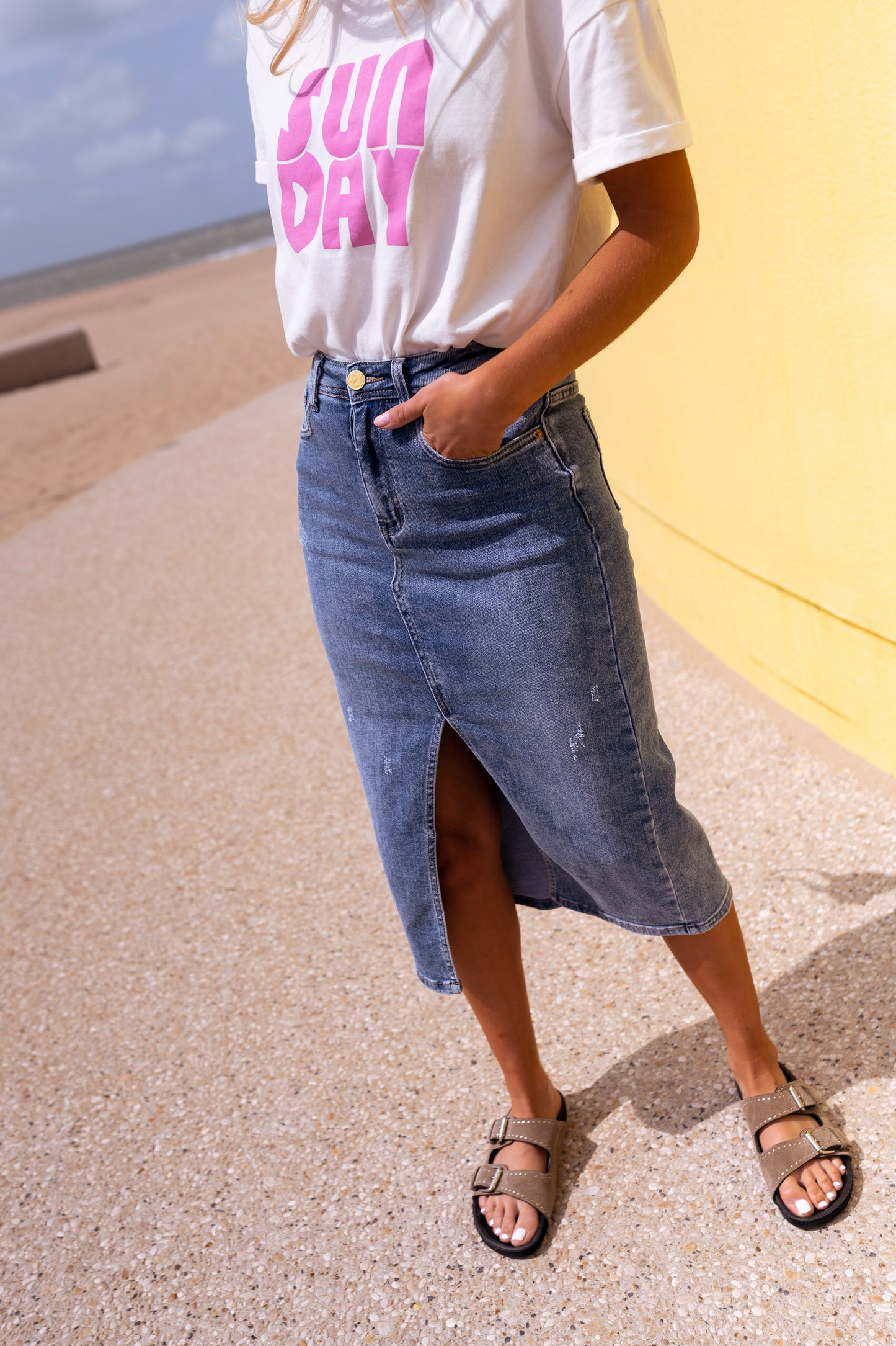 Denim Cameo Skirt