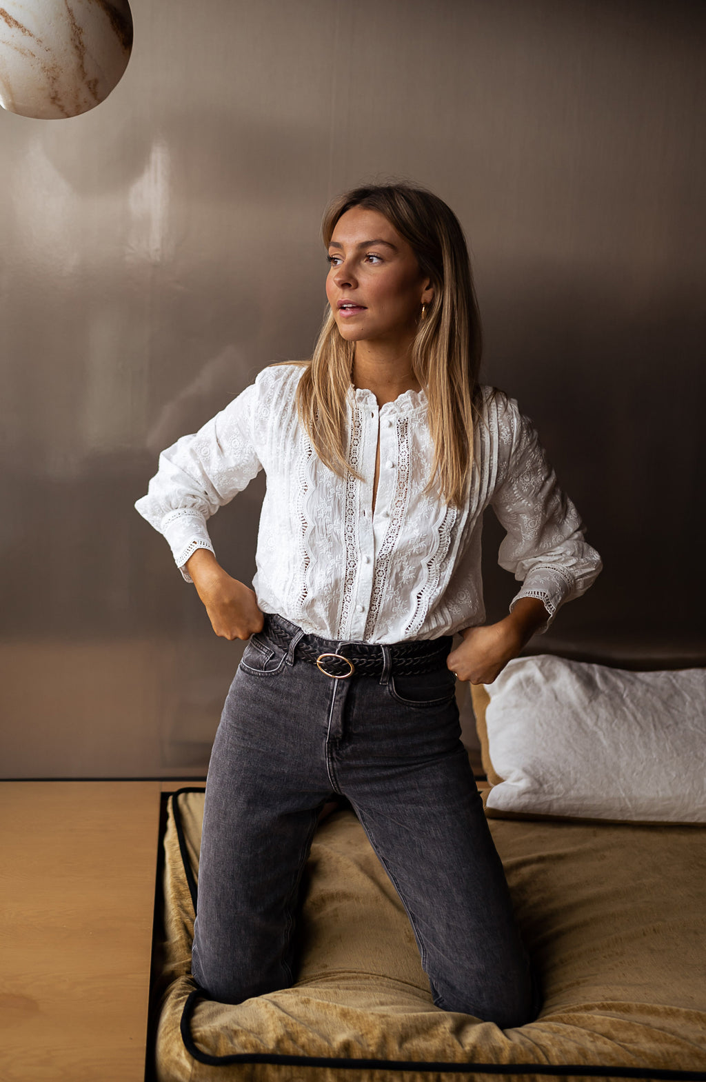 Ecru Embroidered Pauly Shirt | Easy Clothes | Easy Clothes North