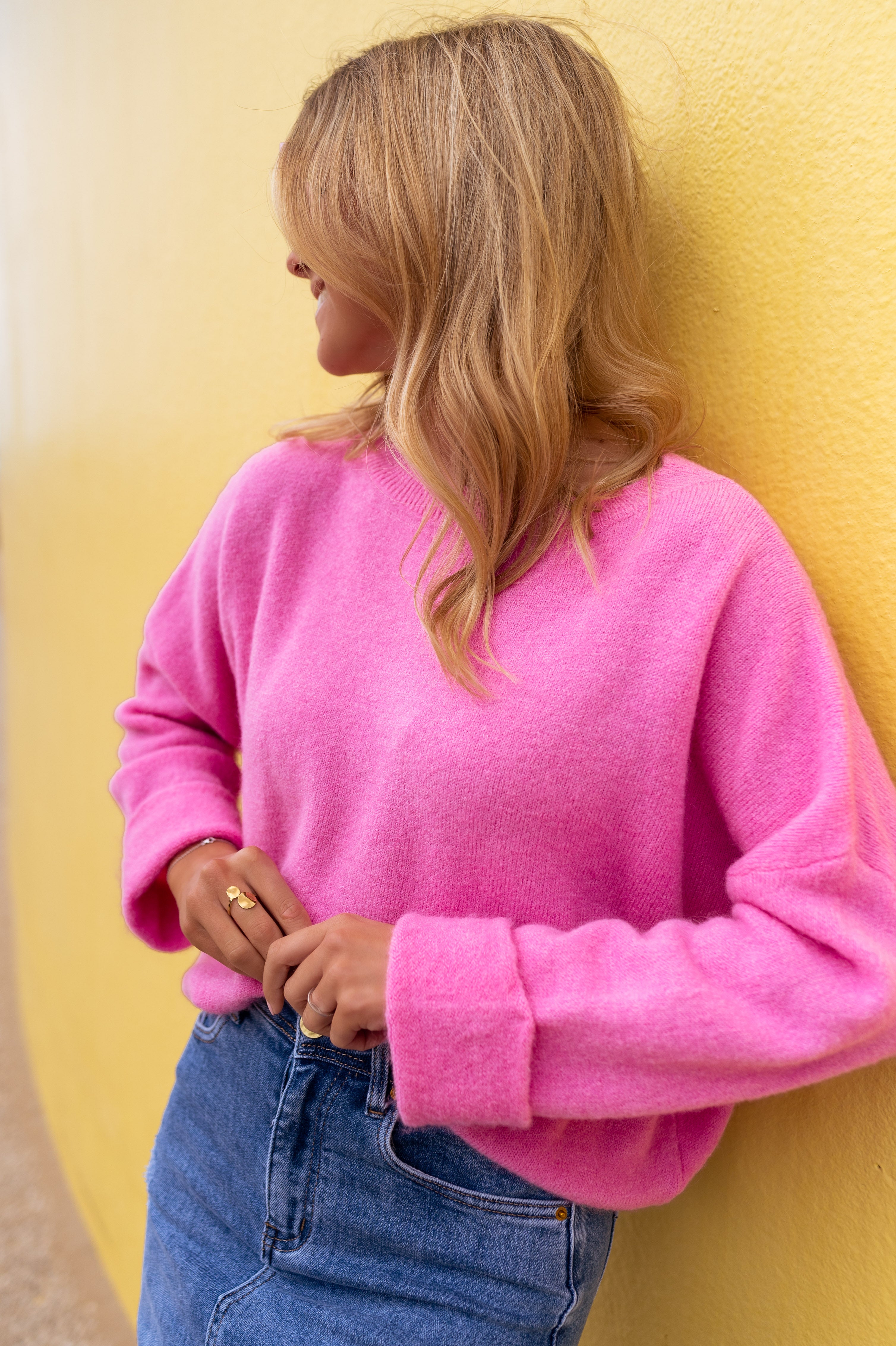 Pink Jena Sweater Easy Clothes North America pink-jena-sweater-easy-clothes-north-america