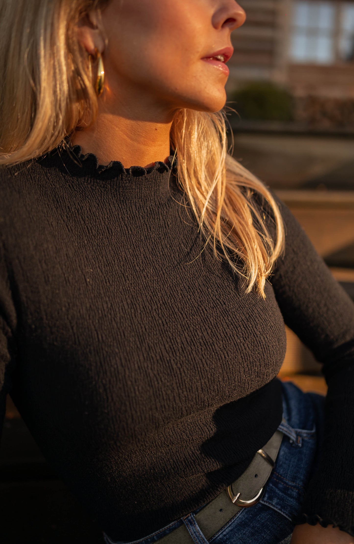 Black Thin Dina Sweater