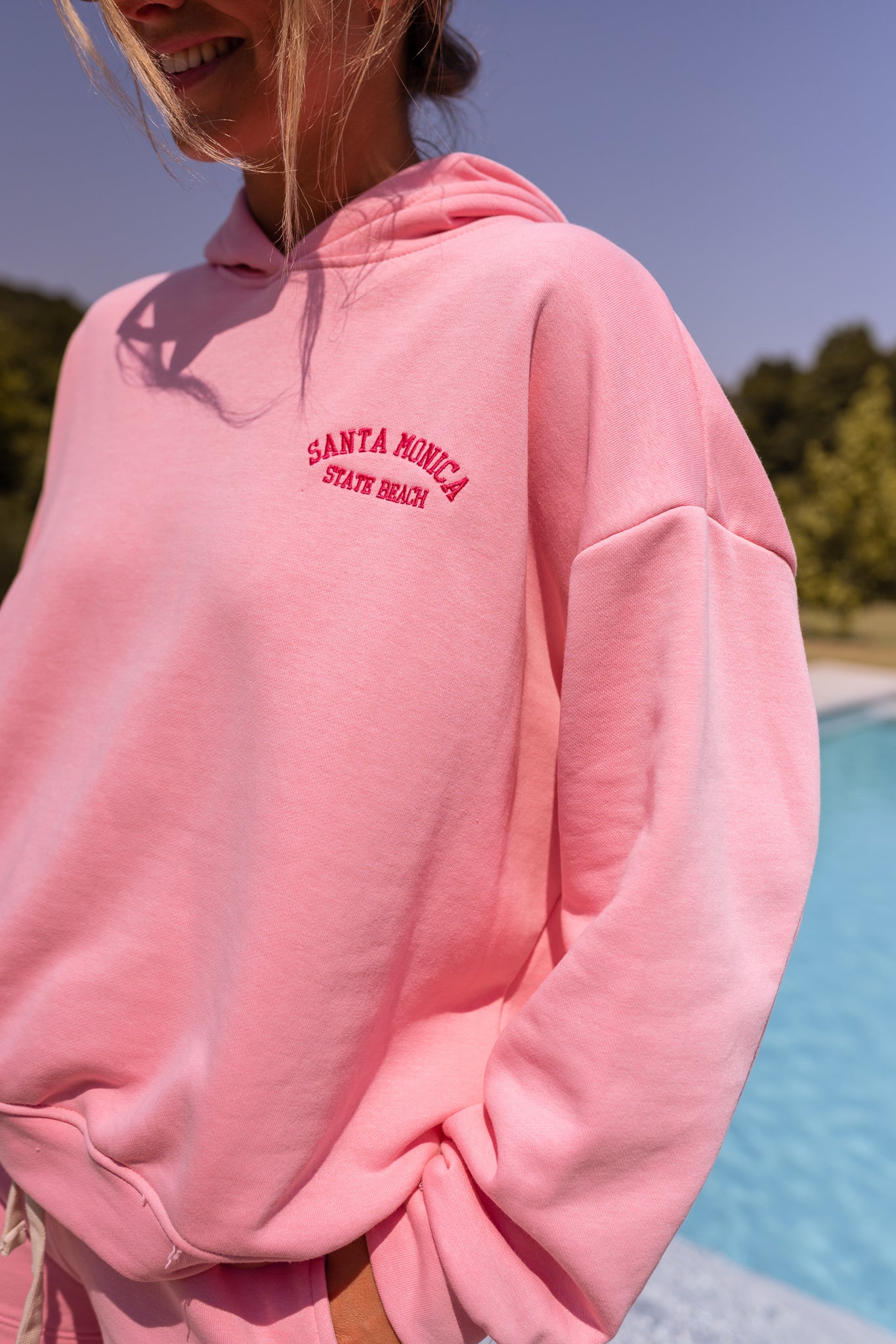 Pink Santa Monica Hoodie