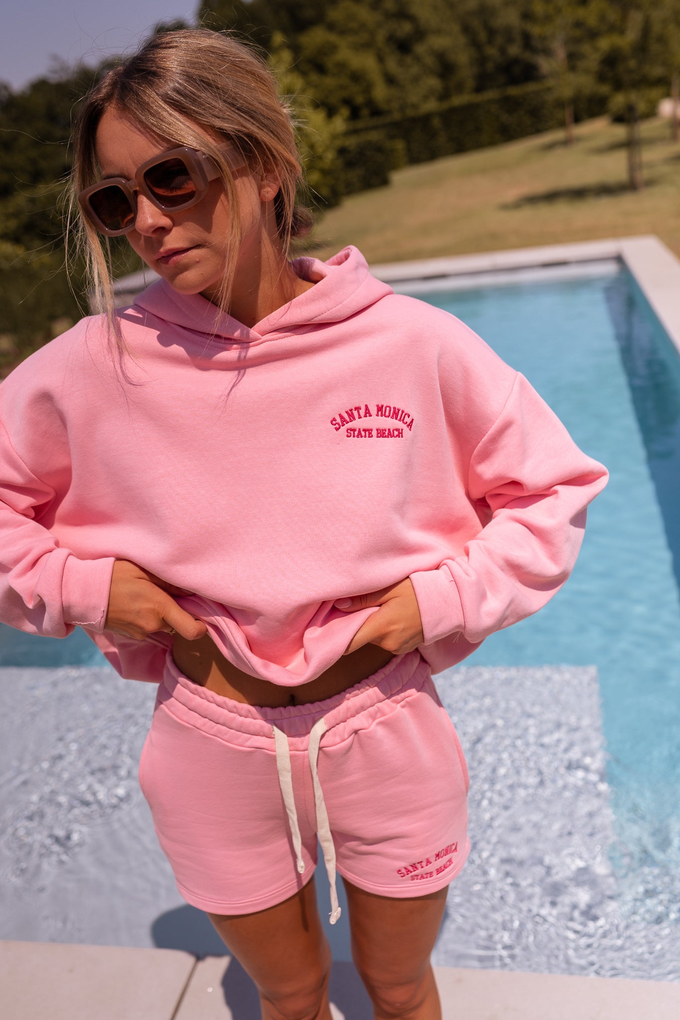 Pink Santa Monica Hoodie