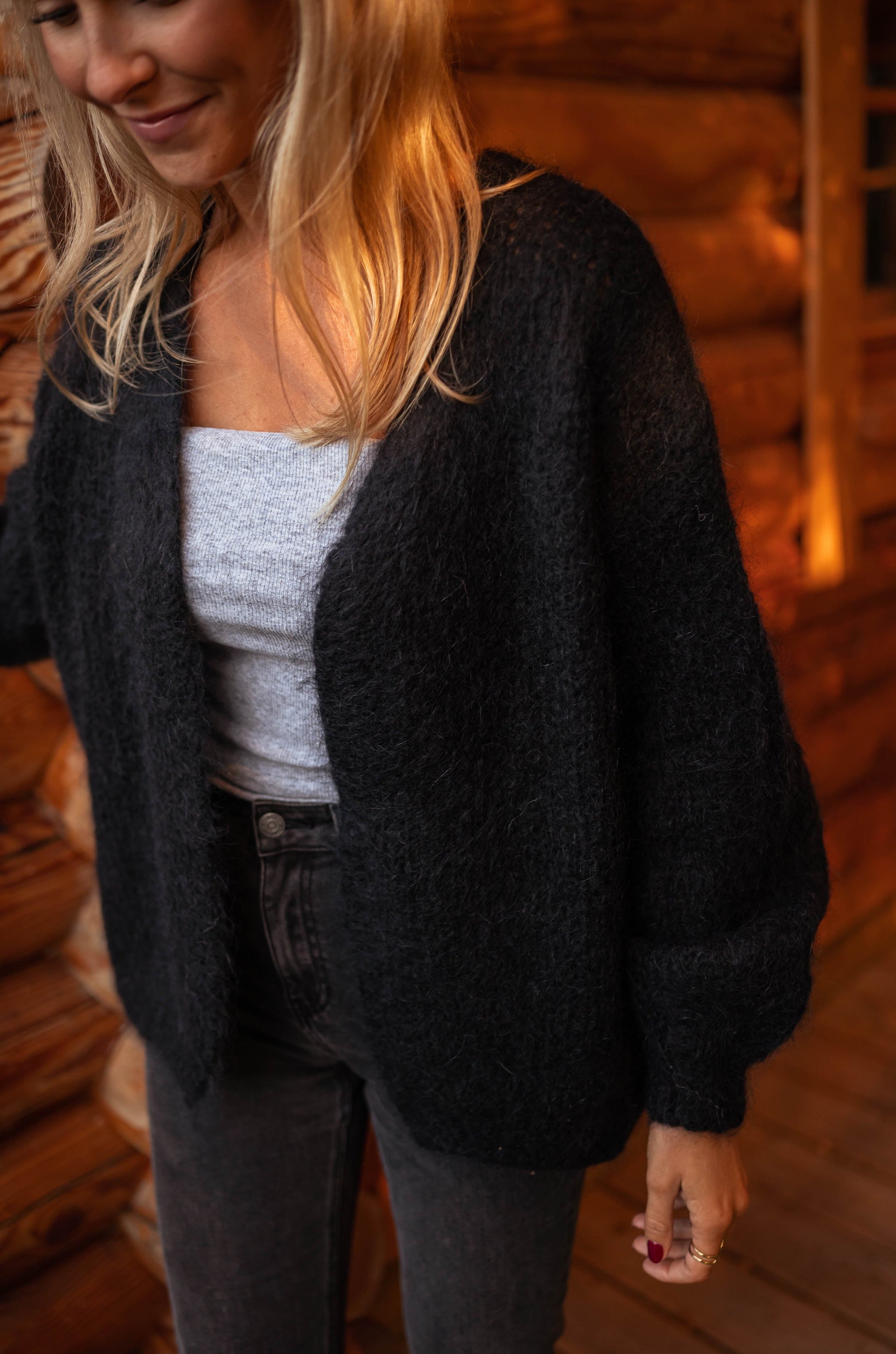 Black Alina Cardigan