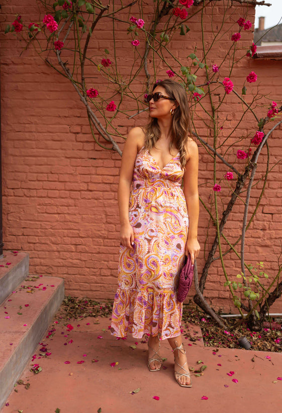 Purple Patterned Prima Dress