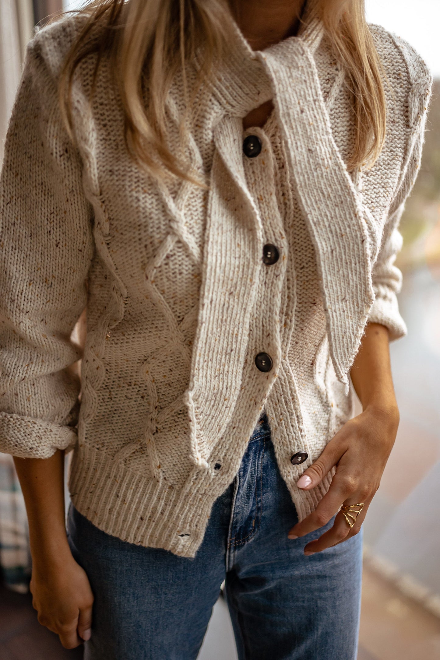 Beige Bachir Cardigan