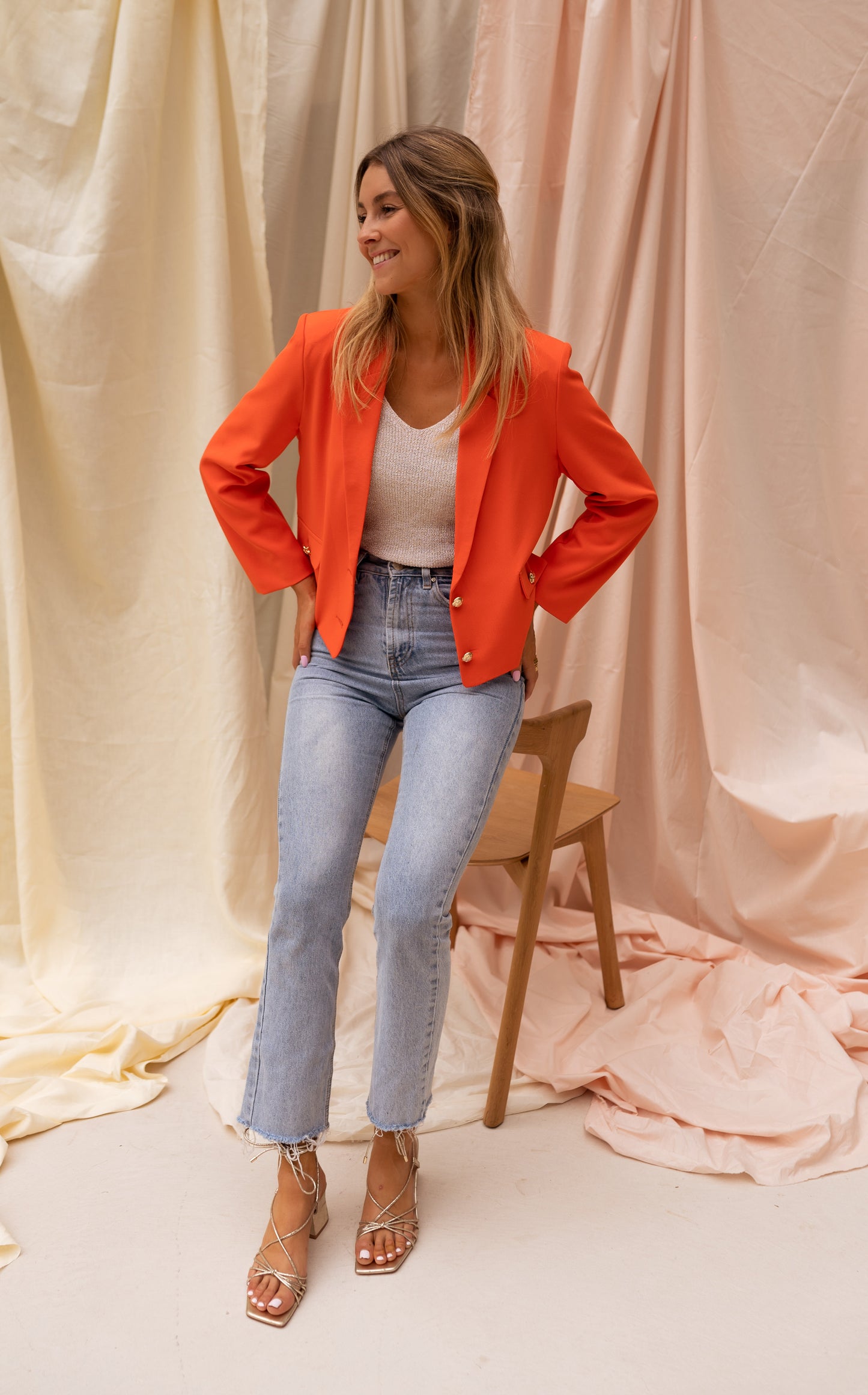 Orange Estella Blazer