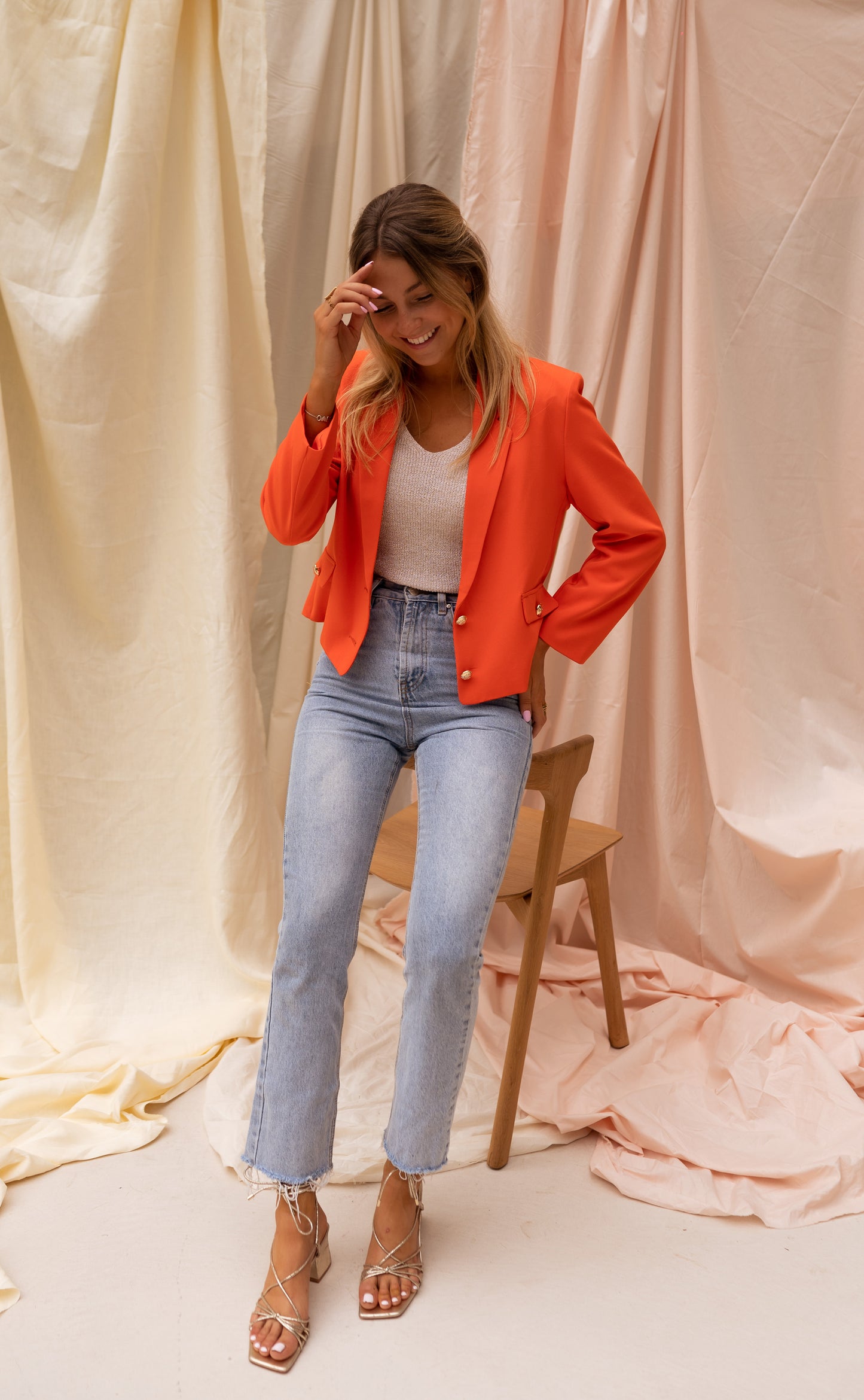 Orange Estella Blazer