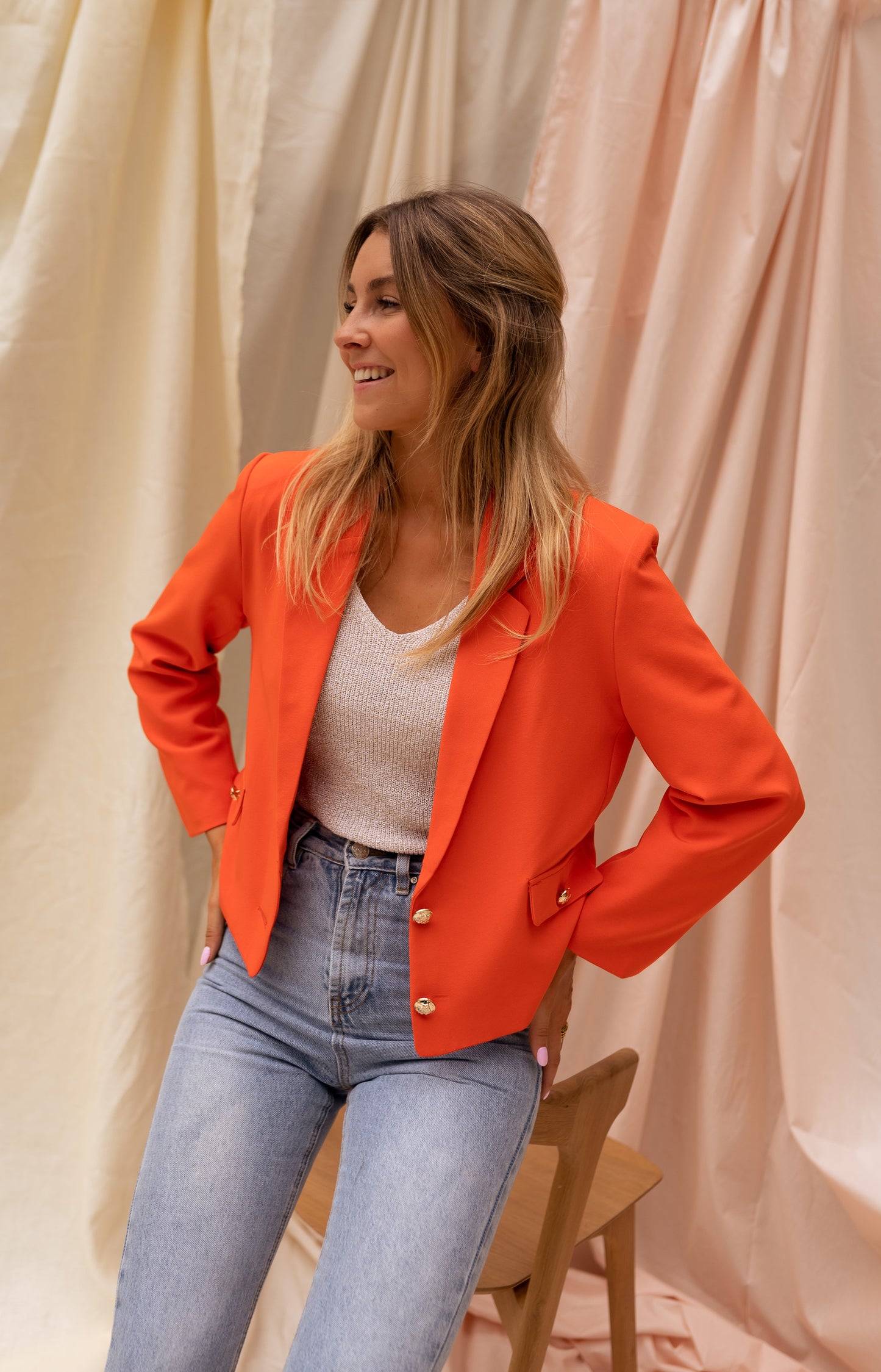 Orange Estella Blazer