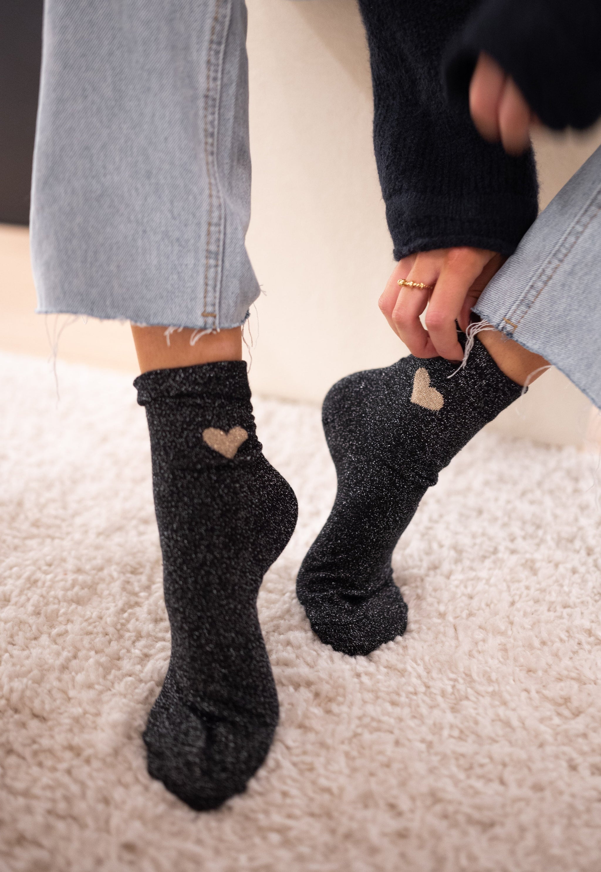 Black Heart Socks