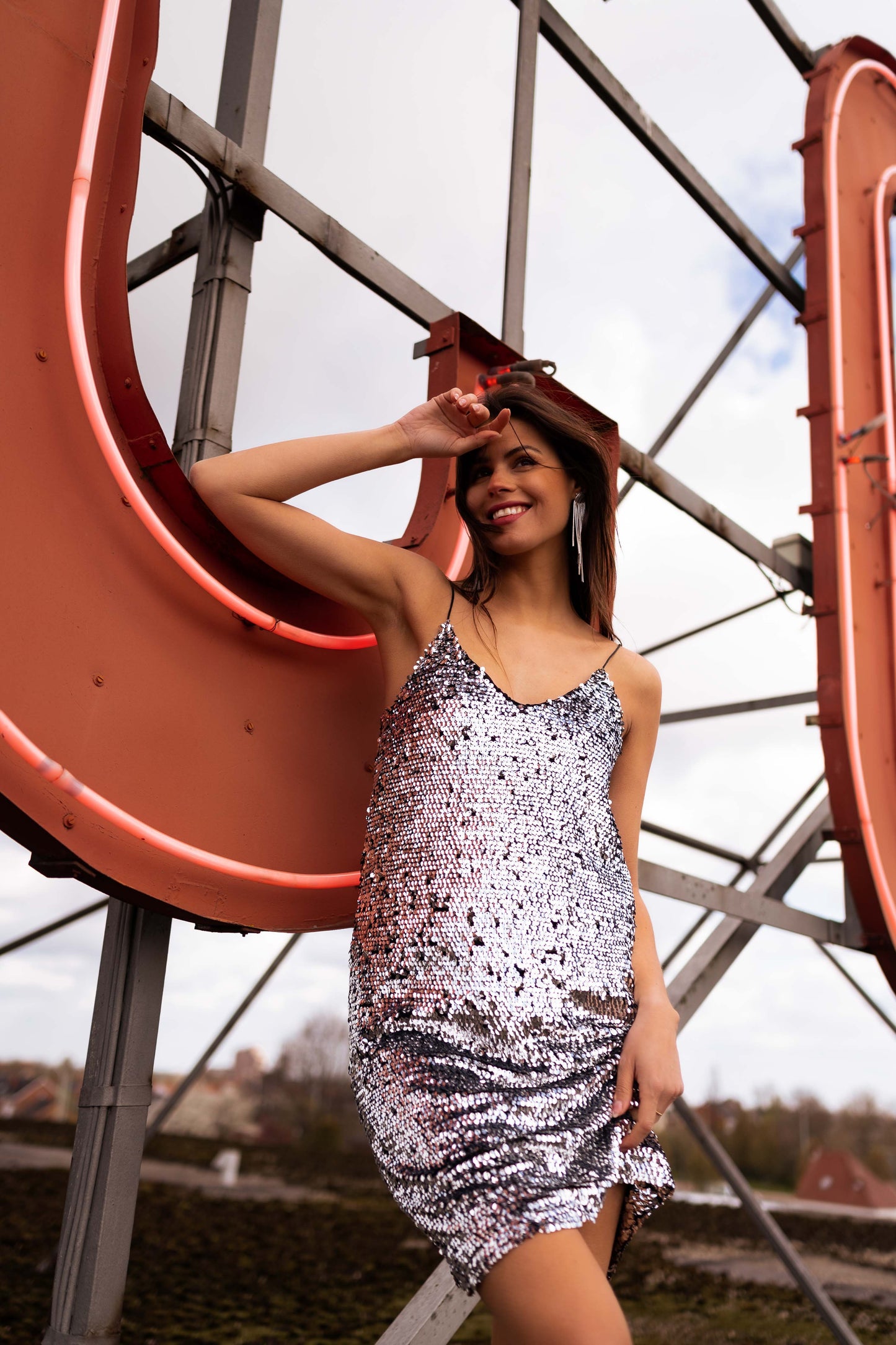 Silver Glittery Sparkle Dress