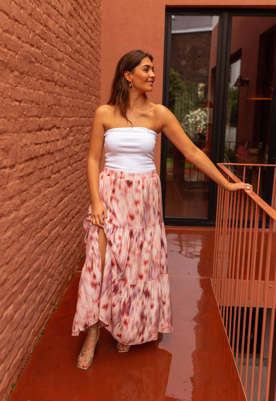 Pink Patterned Esteban Skirt