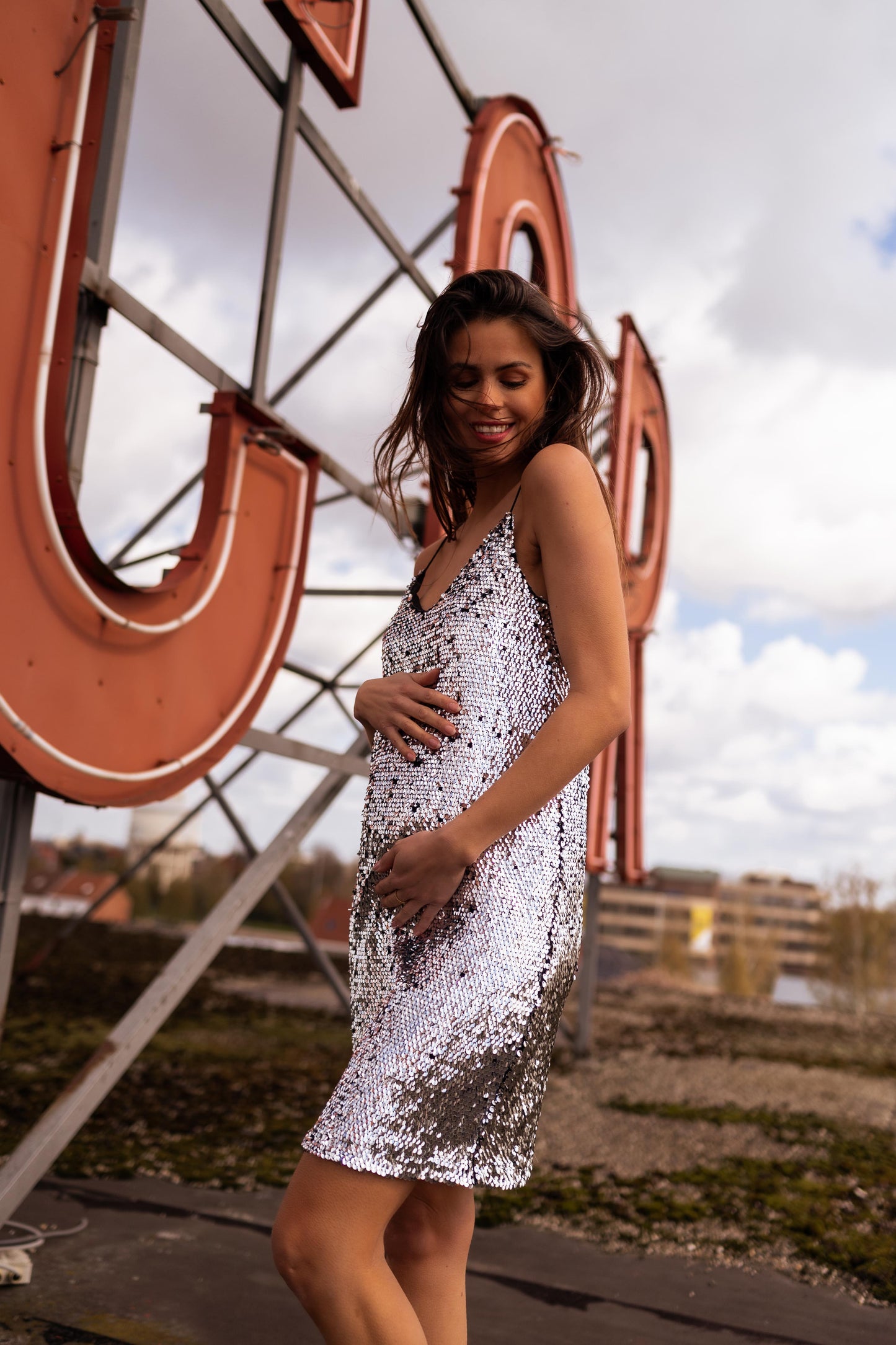 Silver Glittery Sparkle Dress