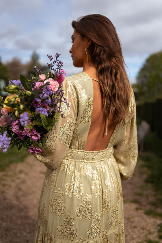 Green and Golden Ezia Dress