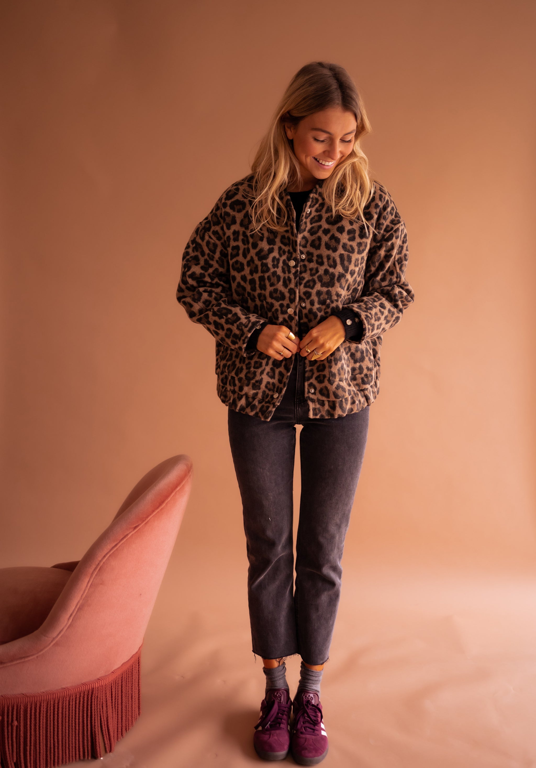 Leopard Cleo Bomber Jacket